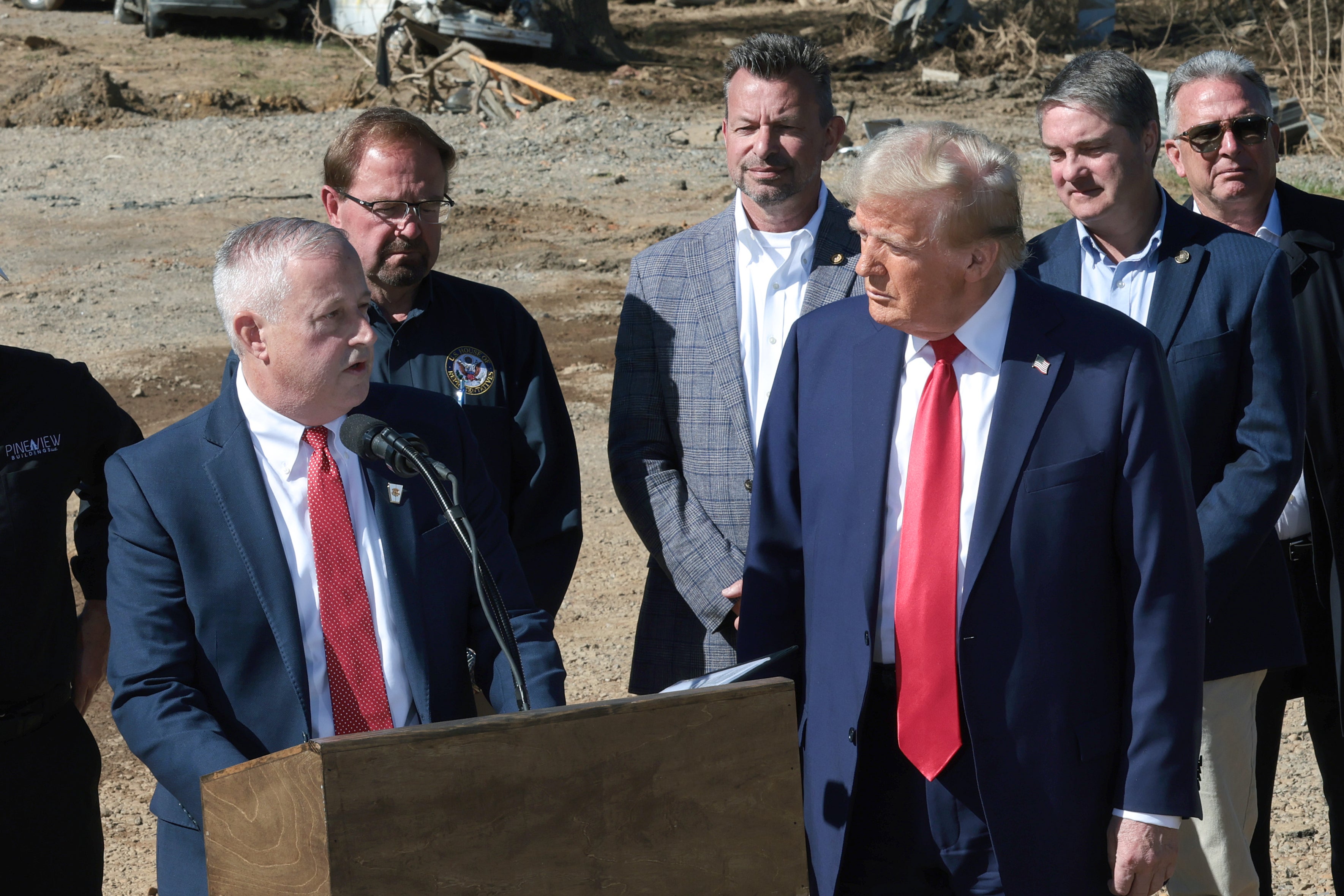 Donald Trump with Republican National Committee Chair Michael Whatley