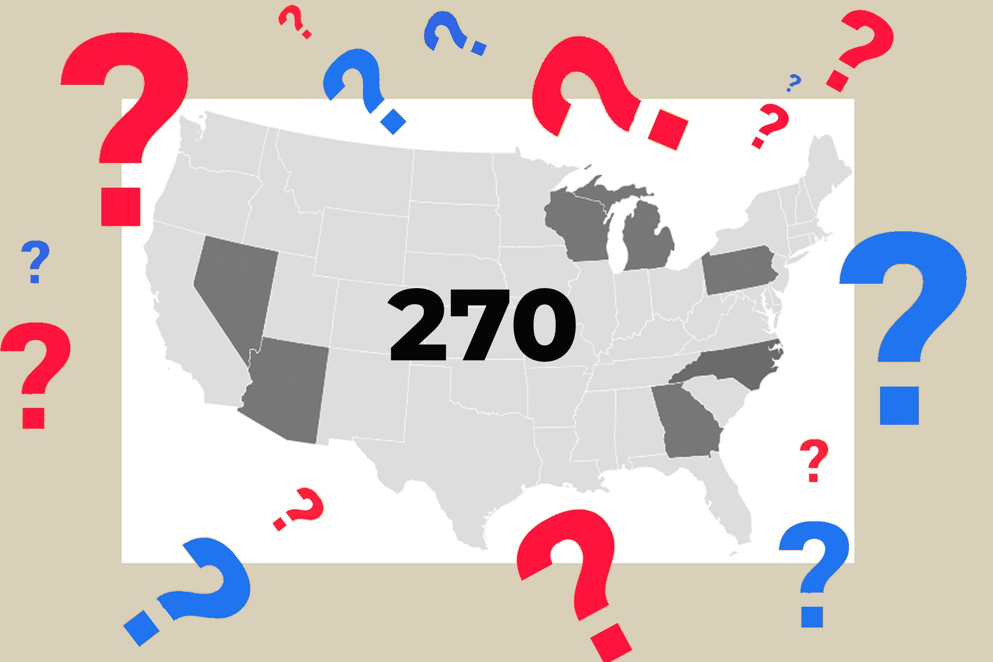 The seven swing states hold 93 electoral college votes.