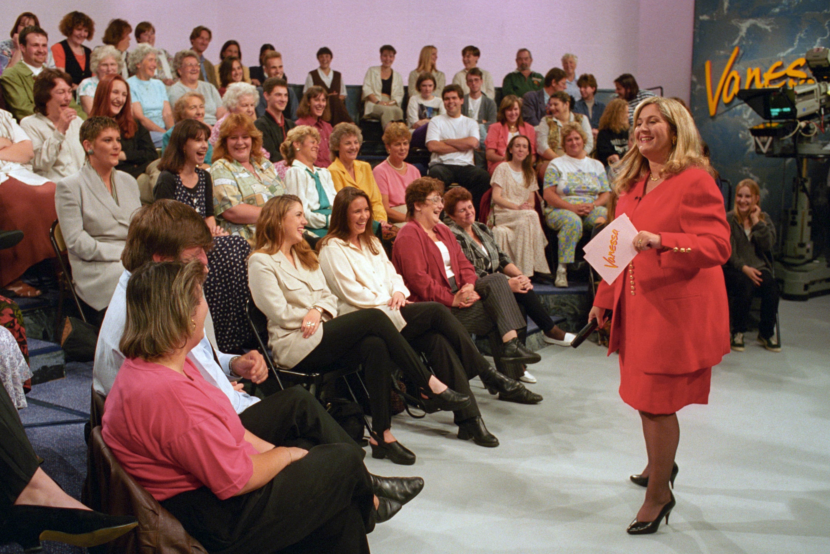 Early success: Feltz on her hit ITV chat show in the mid-Nineties