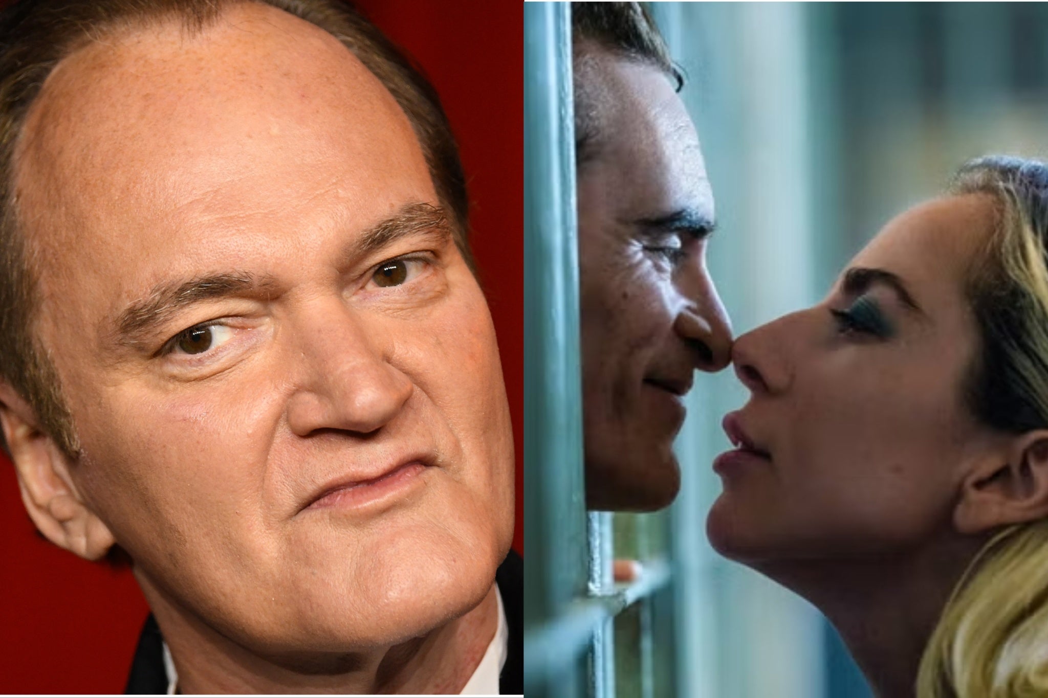 Quentin Tarantino and Joaquin Phoenix and Lady Gaga in ‘Joker: Folie à Deux'