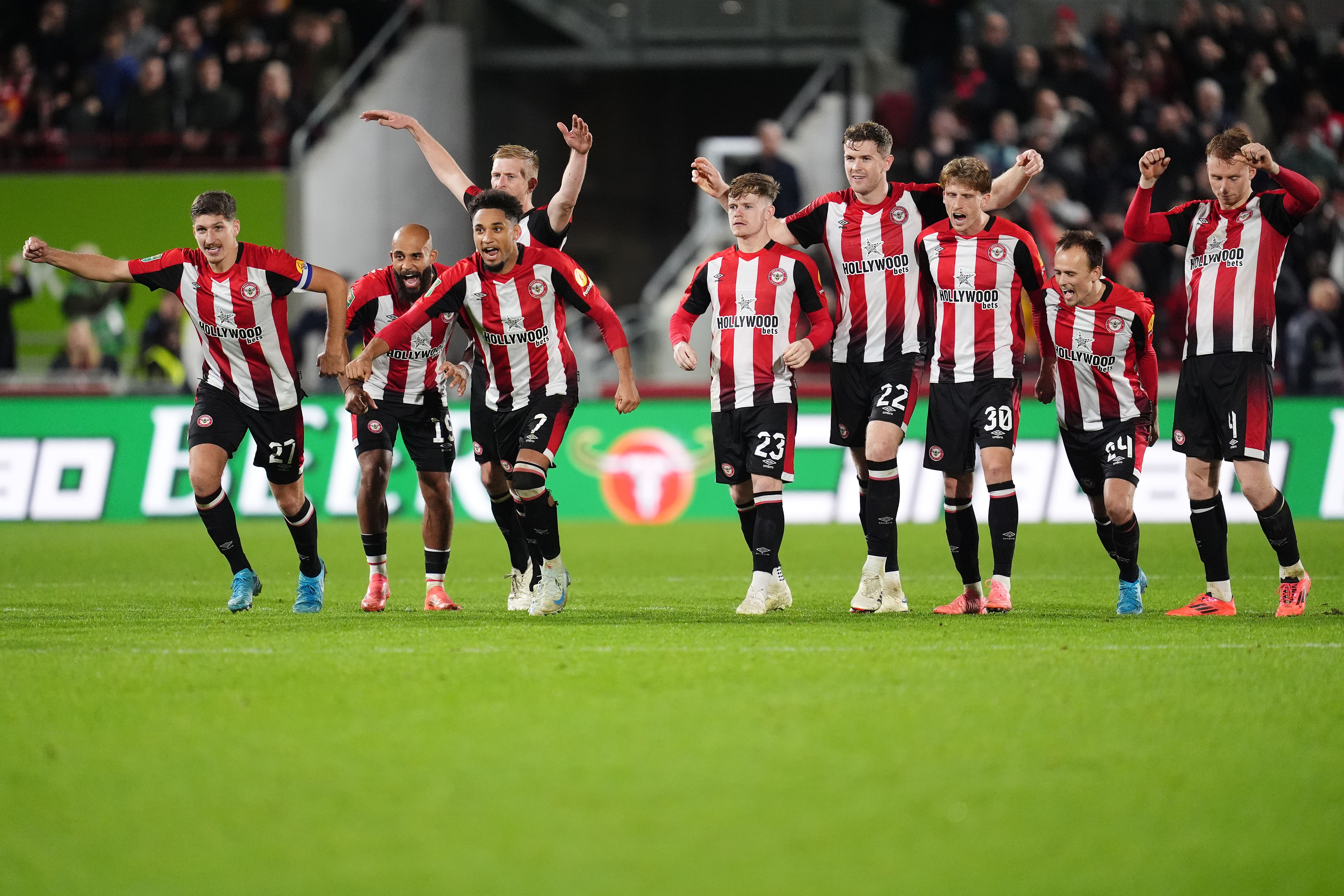 Brentford needed penalties to see off Sheffield Wednesday (Adam Davy/PA)