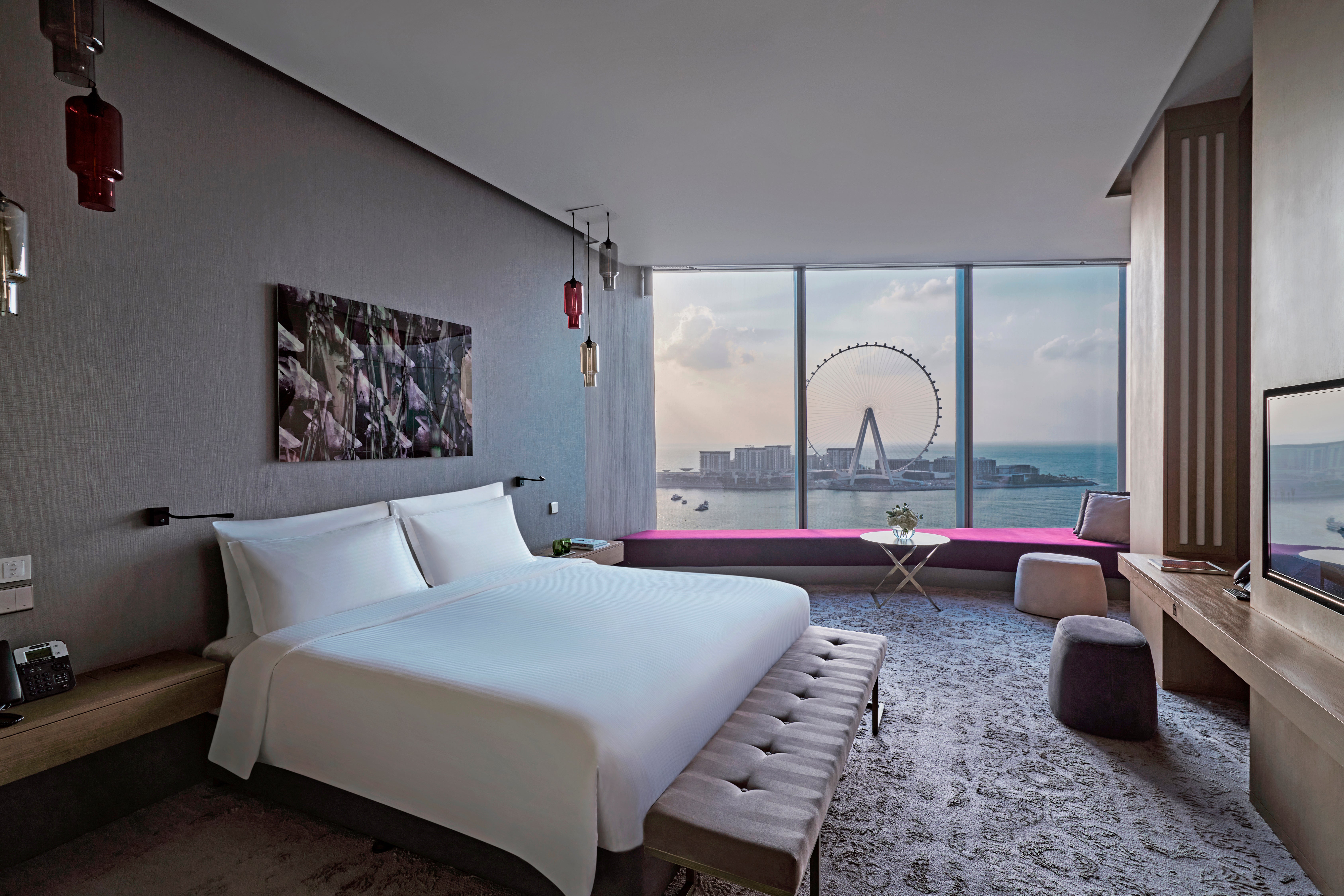 All rooms have floor-to-ceiling windows