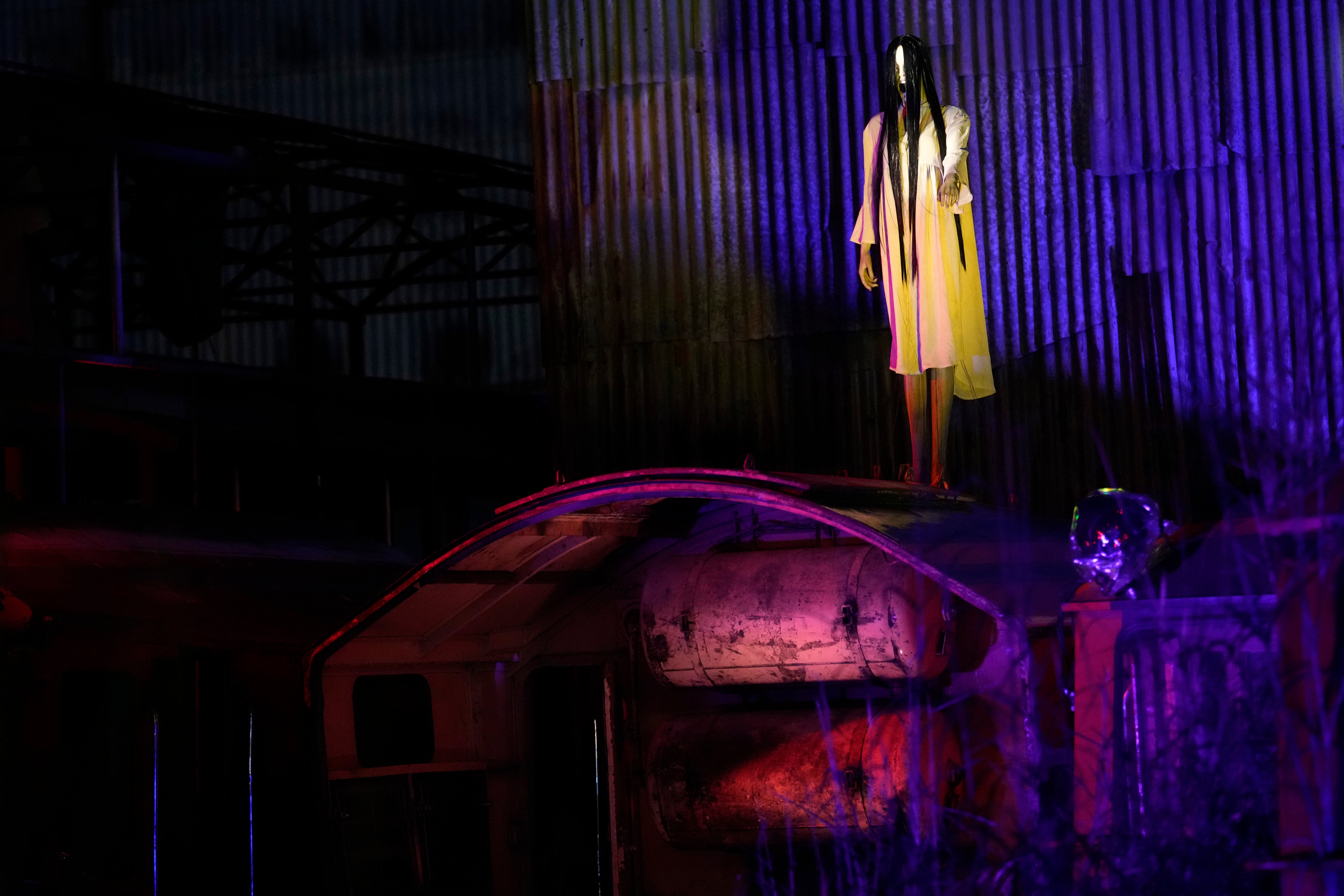 A ghost mannequin at Goosebump market as a part of Halloween festival in Bangkok