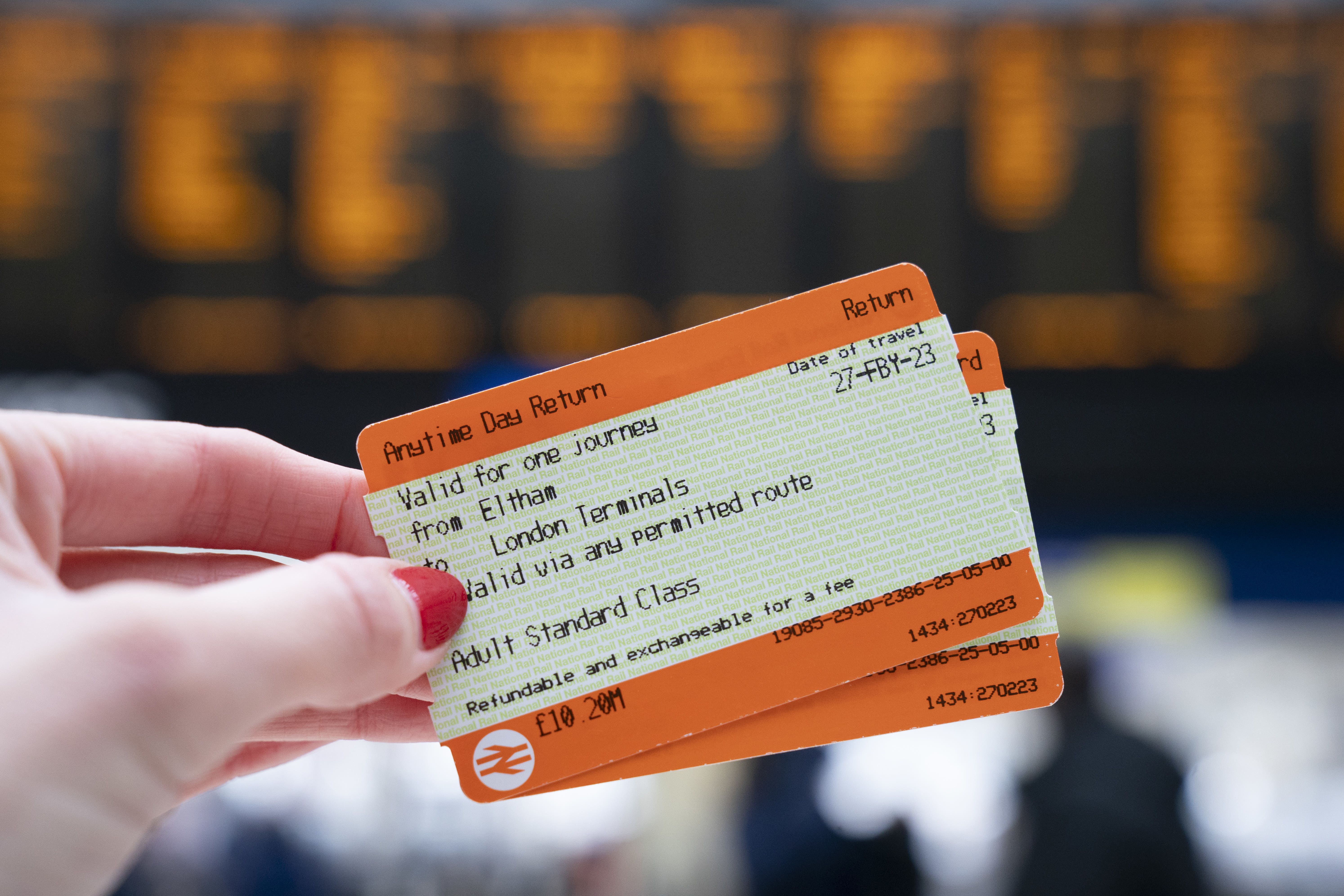 Regulated rail fares in England will rise by up to 4.6% next year and the price of most railcards will increase by £5, the Government has announced (Kirsty O’Connor/PA)