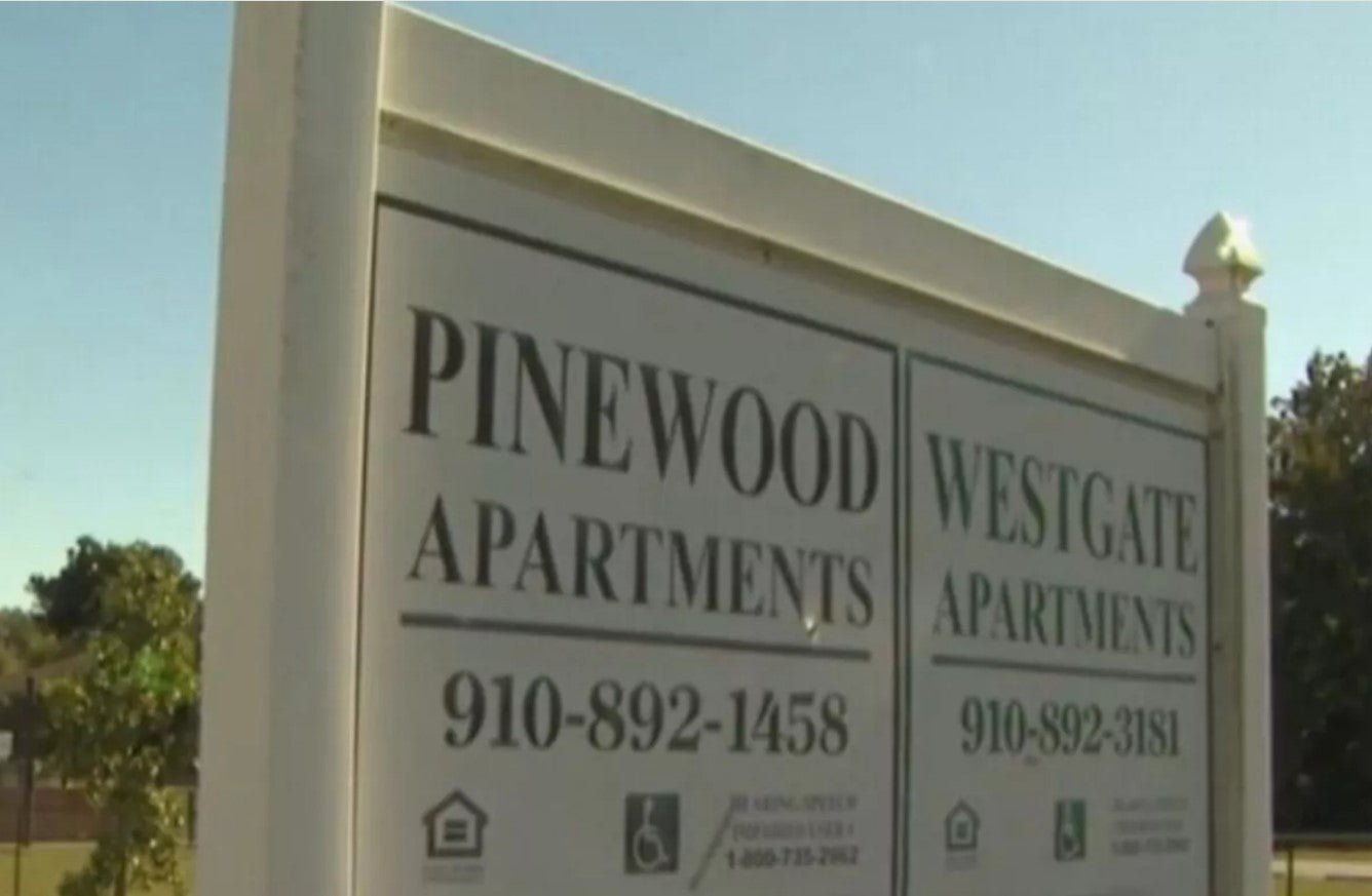 A crowd of nearly 40 people gathered as the furore unfolded at the Pinewood Apartments in Dunn on October 20, the uncle of the 15-year-old shared