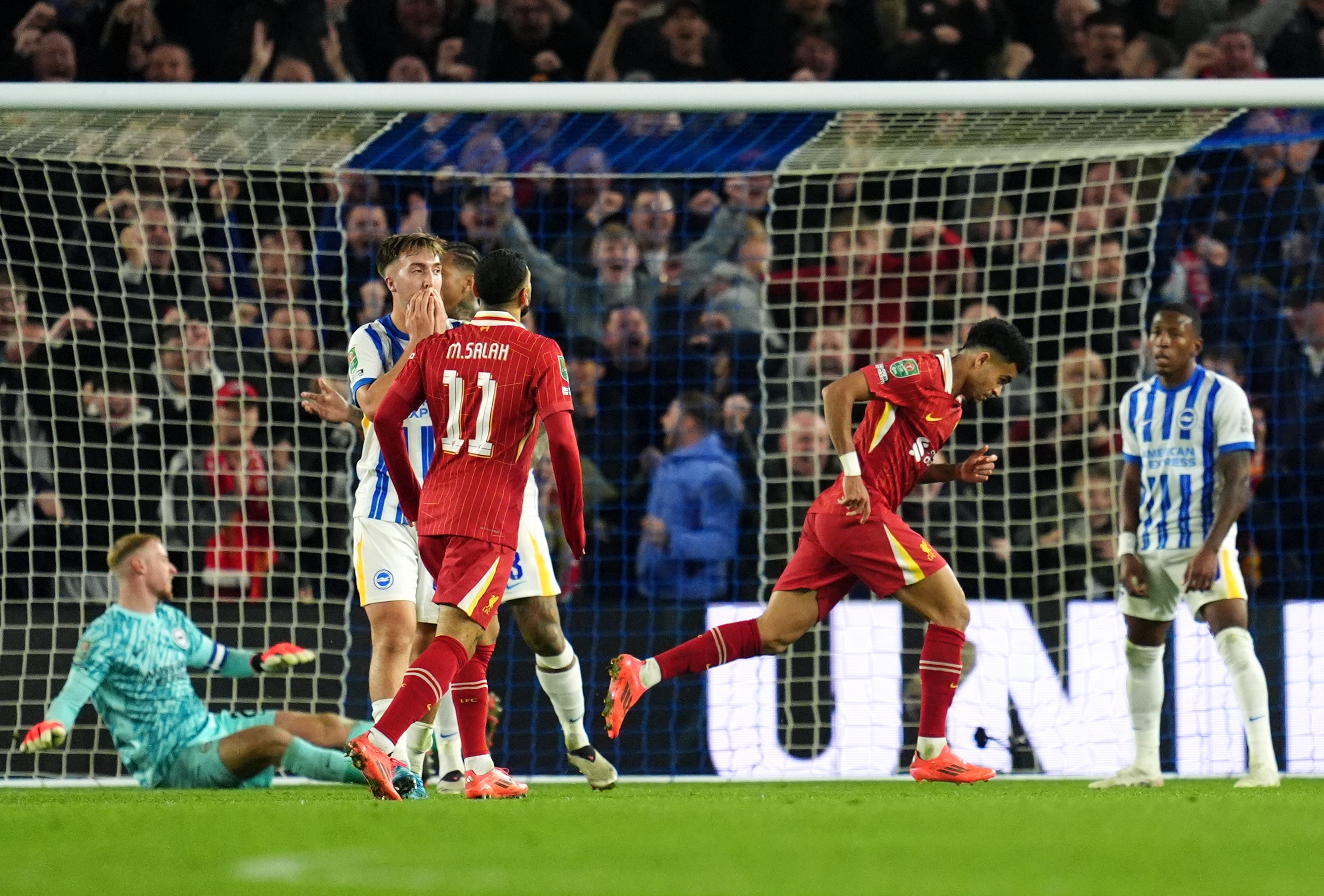 Luis Diaz netted Liverpool’s third goal (Adam Davy/PA)