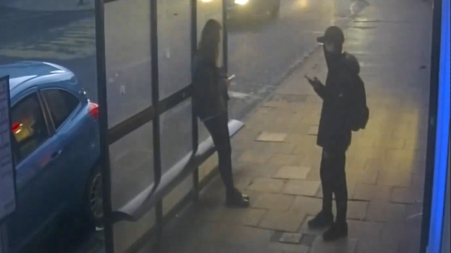 CCTV image of MacPhail talking to Holly moments before he stabbed her to death in an alleyway