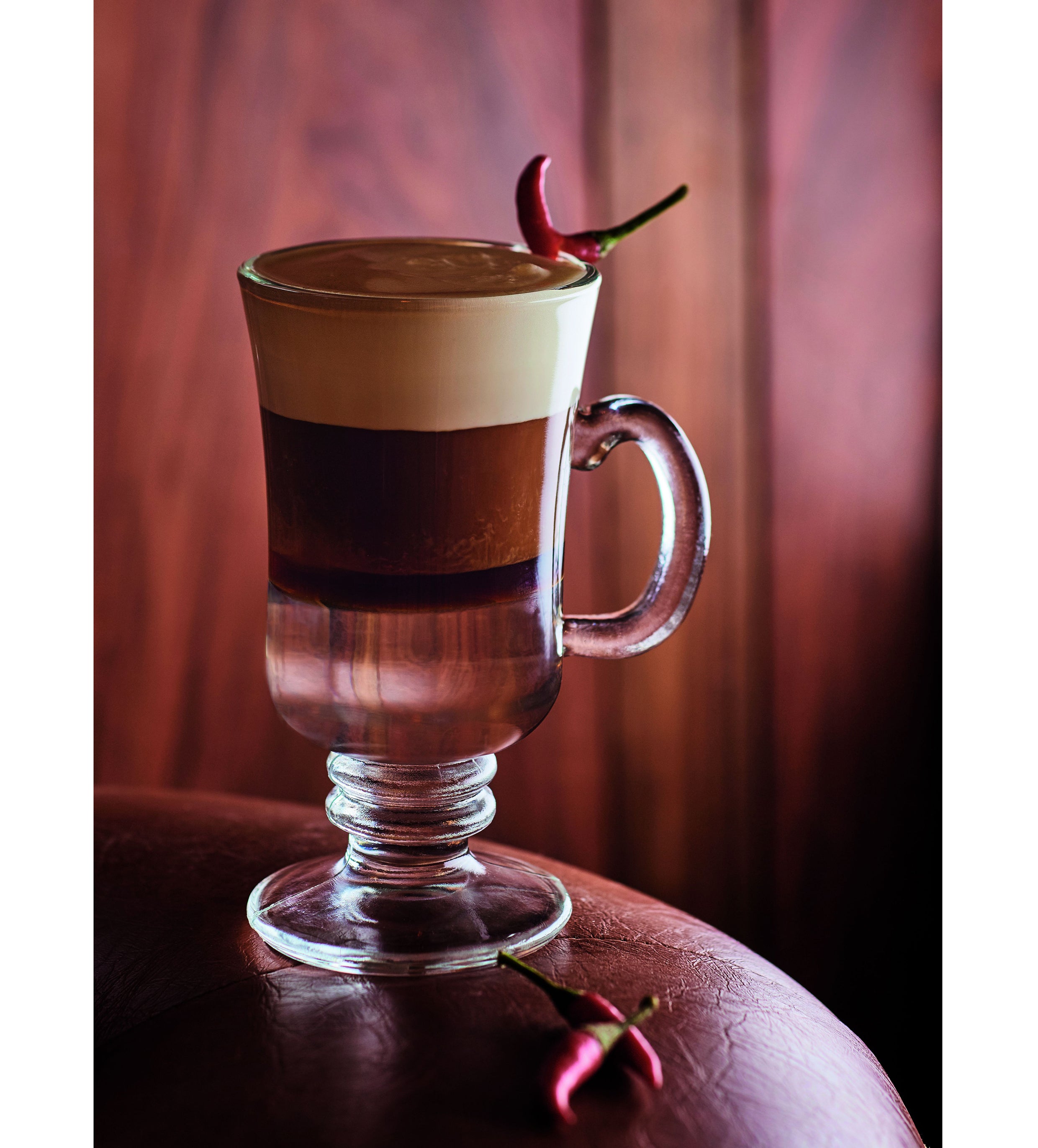 This Mexican-inspired blend of tequila and hot coffee brings a warming heat, balanced by a smooth chilli-infused cream