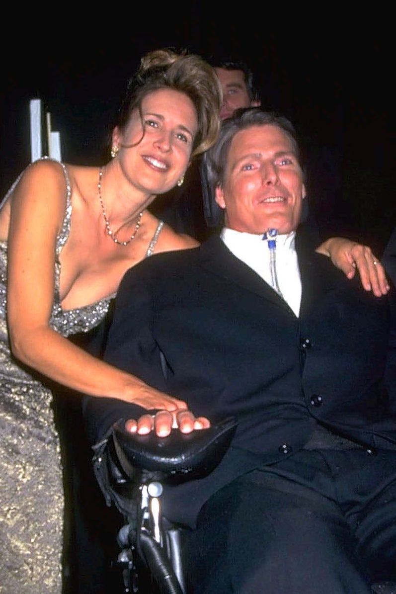 Reeve with his wife Dana in 1998