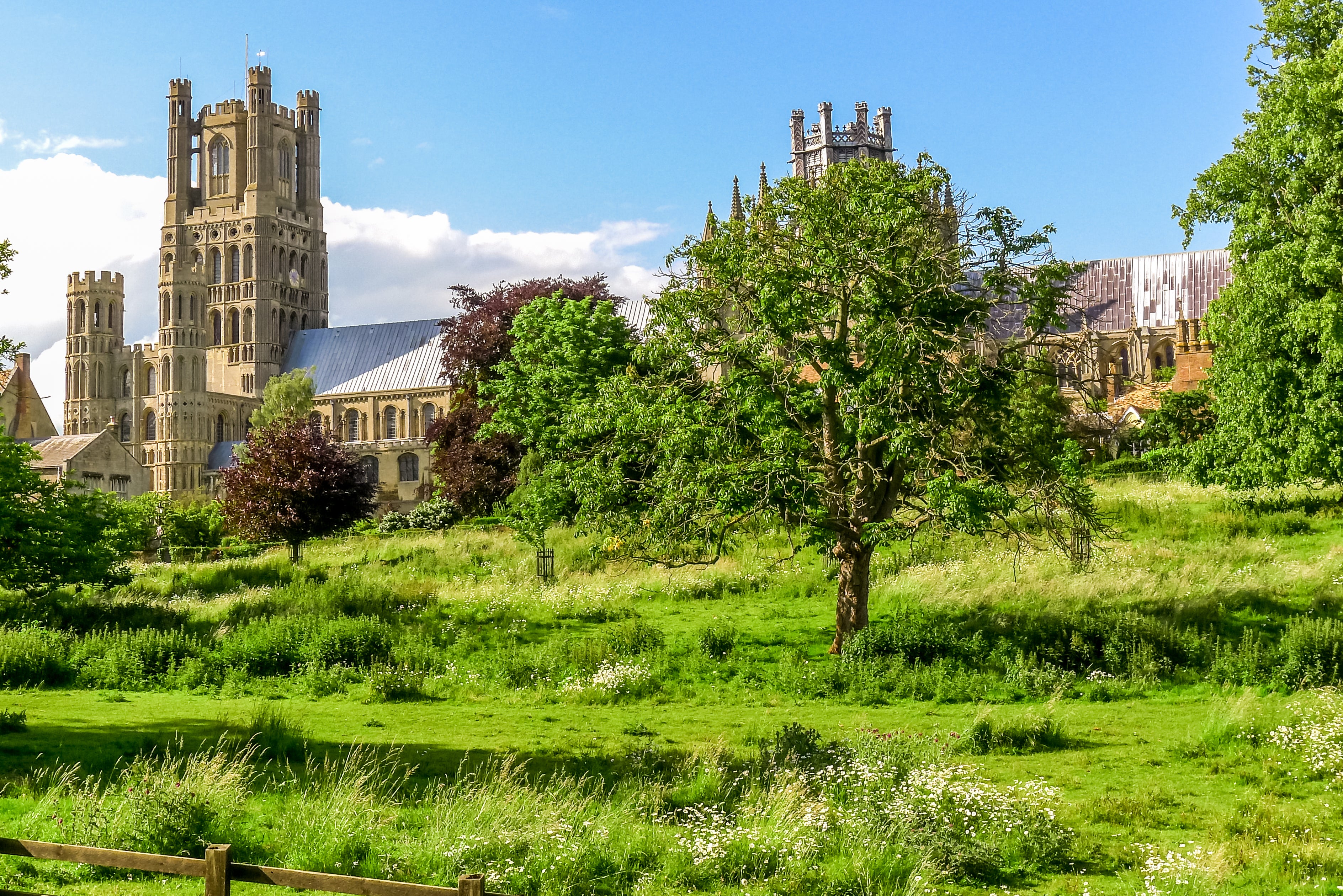 The striking Ely Cathedral is known as the ‘Ship of the Fens’ for the way it floats on the marshland’s flat horizon