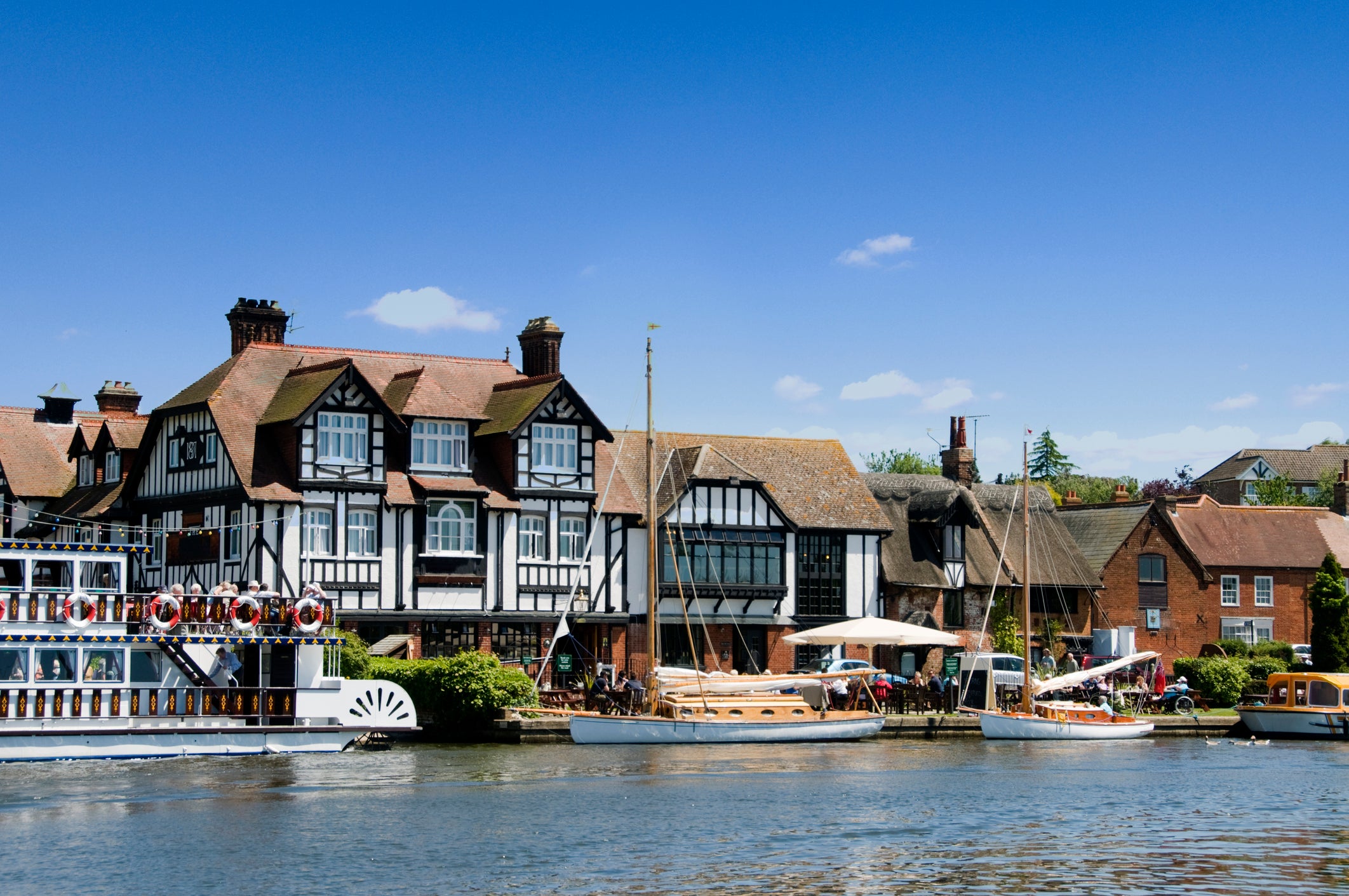 Tour the Broads National Park – which actually covers the counties of both Norfolk and Suffolk – on a river cruise