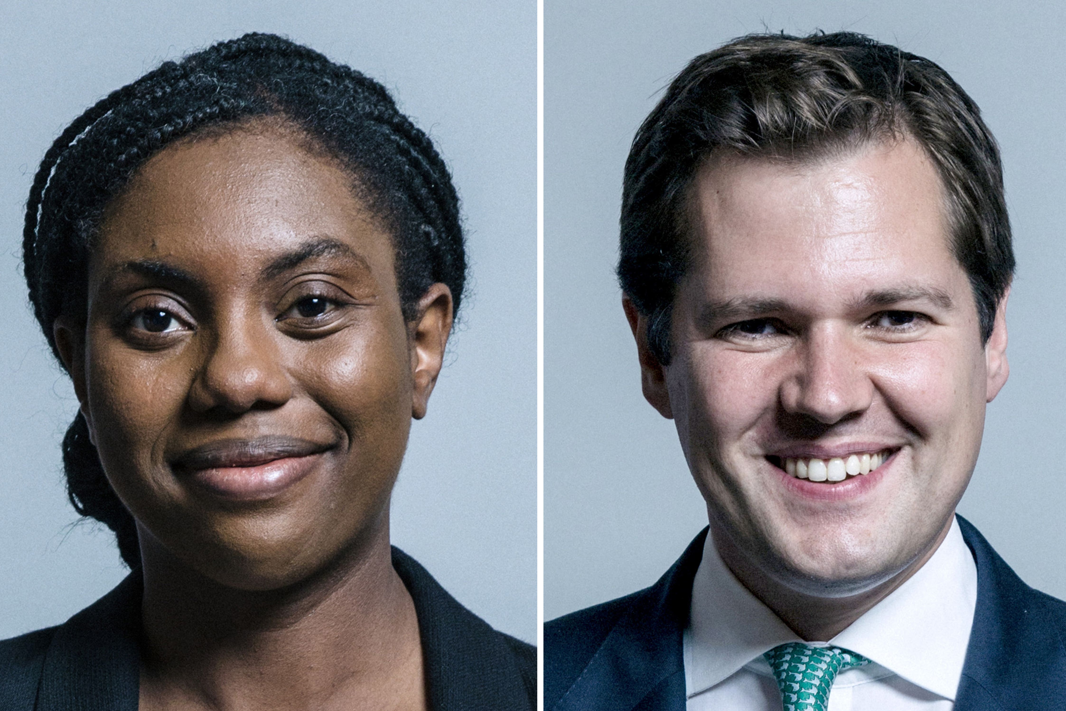 Kemi Badenoch and Robert Jenrick have declared further donations to their leadership campaigns (UK Parliament/PA)