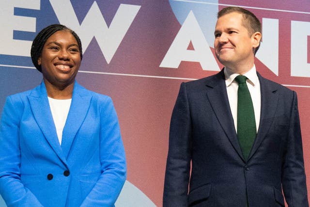 Kemi Badenoch and Robert Jenrick (Stefan Rousseau/PA)