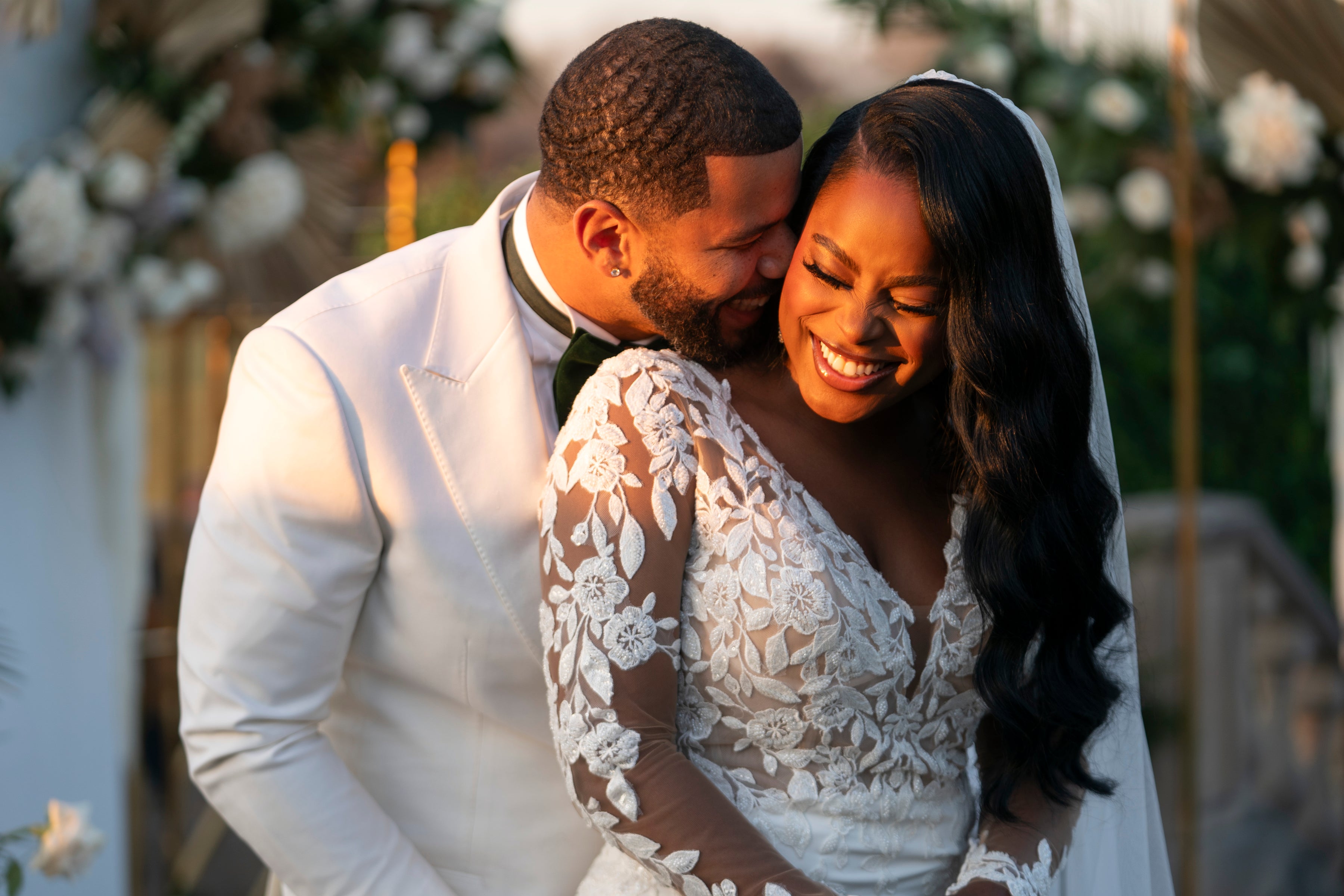 Tyler Frances and Ashley Adionser at their wedding during season seven finale of Love Is Blind