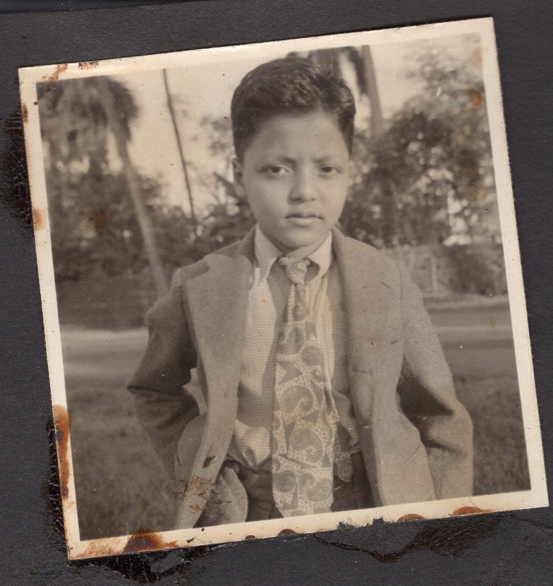 Mihir, aged 7, in Mumbai just as he started at St Xavier’s School