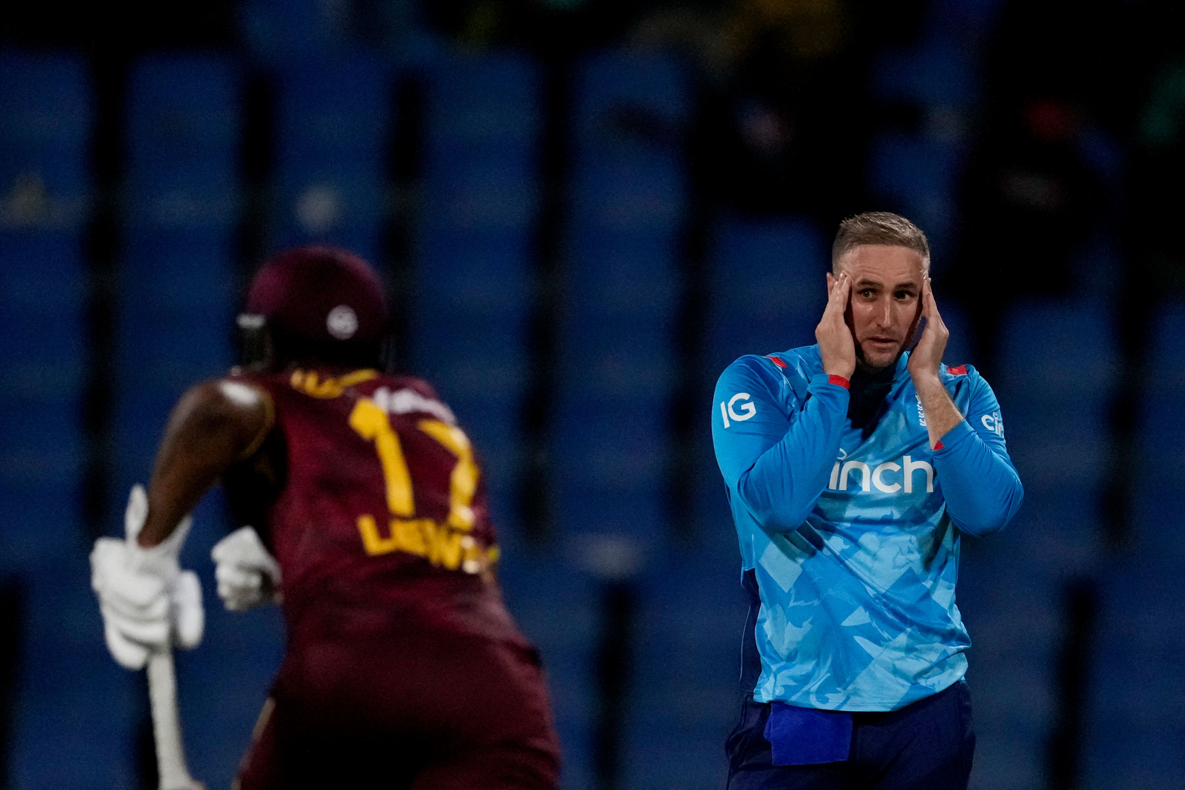 Liam Livingstone, right, led England to defeat in his first match as captain (Ricardo Mazalan/AP)