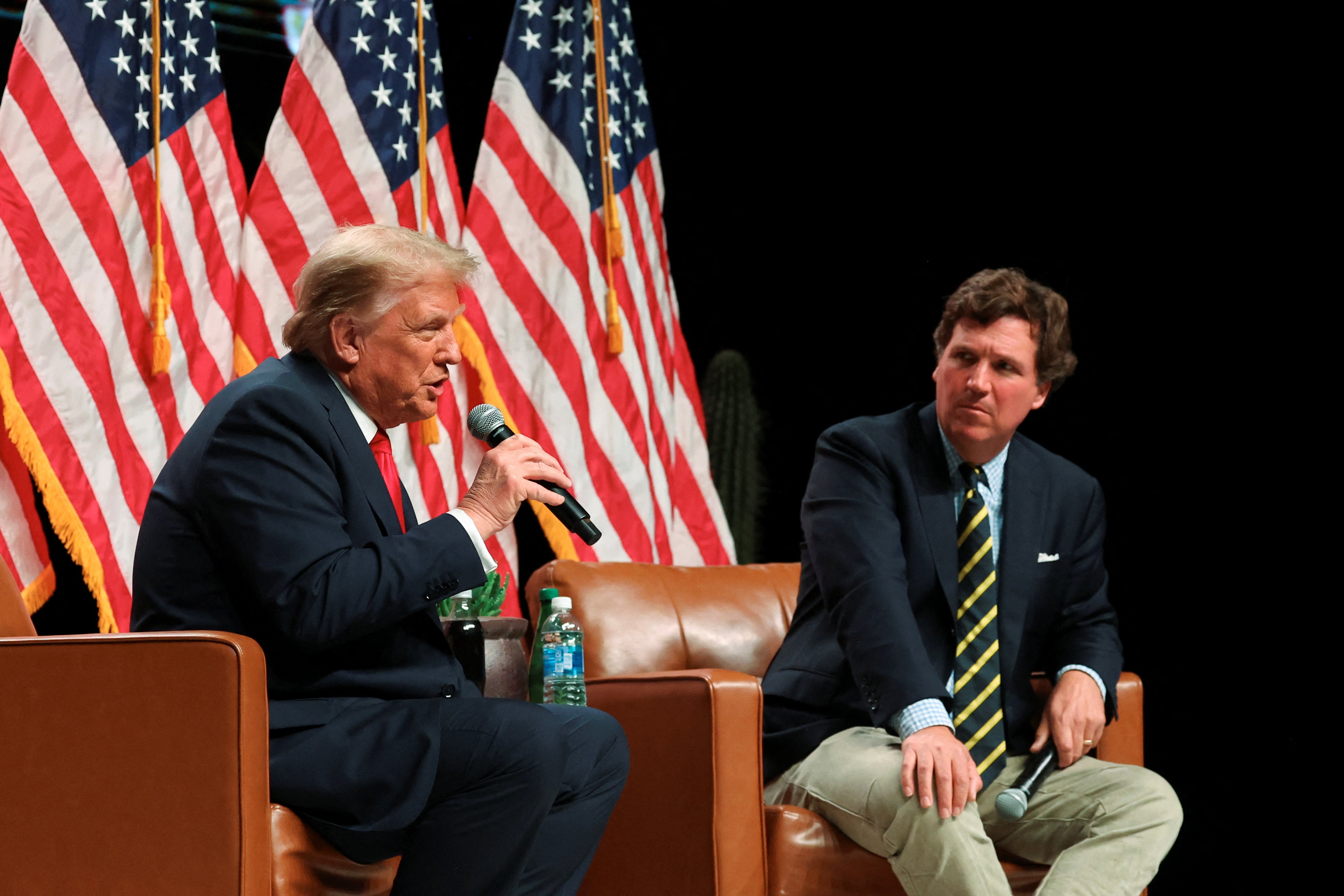 Tucker Carlson railed against the Republican Party for abandoning the ‘America First’ spirit of the original Trump campaign during a recent episode of the ‘Shawn Ryan Show.’