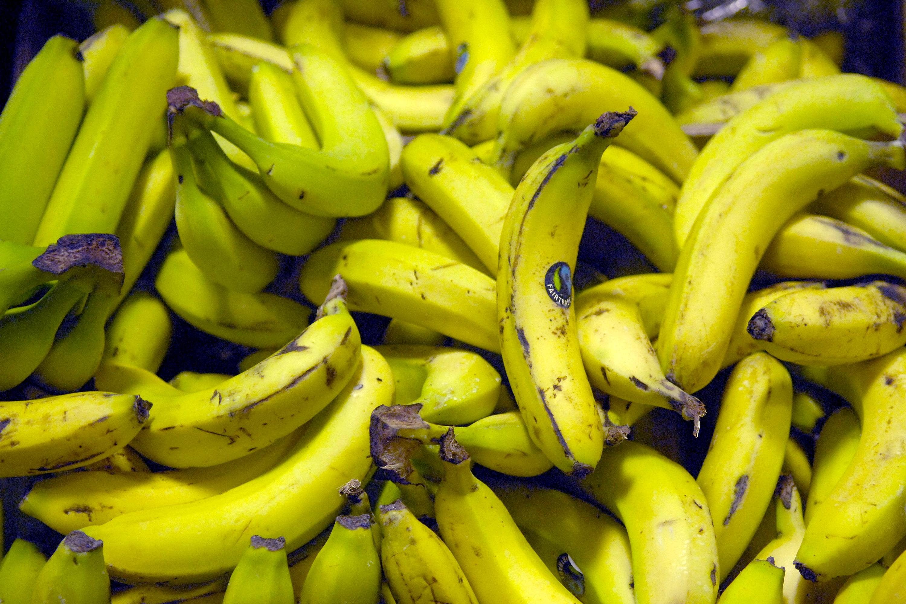 Farmers who grow bananas in Colombia have been helped by UK Government funding (Clive Gee/PA)