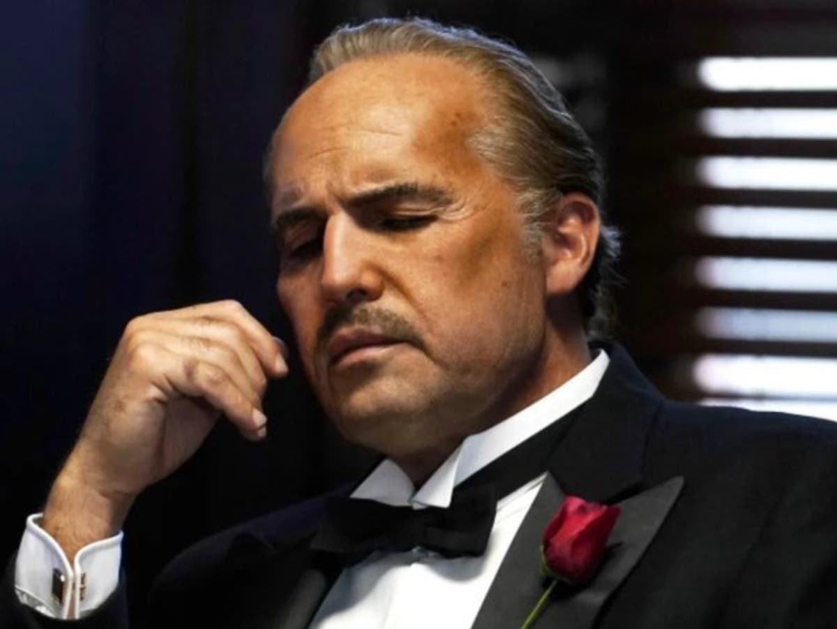 Film fans are stunned as Hollywood star transforms into Marlon Brando for new biopic