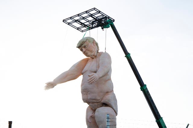 <p>The 43-foot-tall nude effigy seen in Las Vegas in September </p>