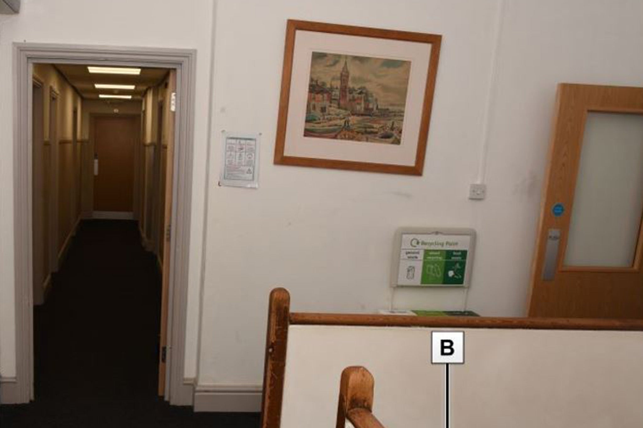 The corridor in the boarding house at Blundell’s School in Devon