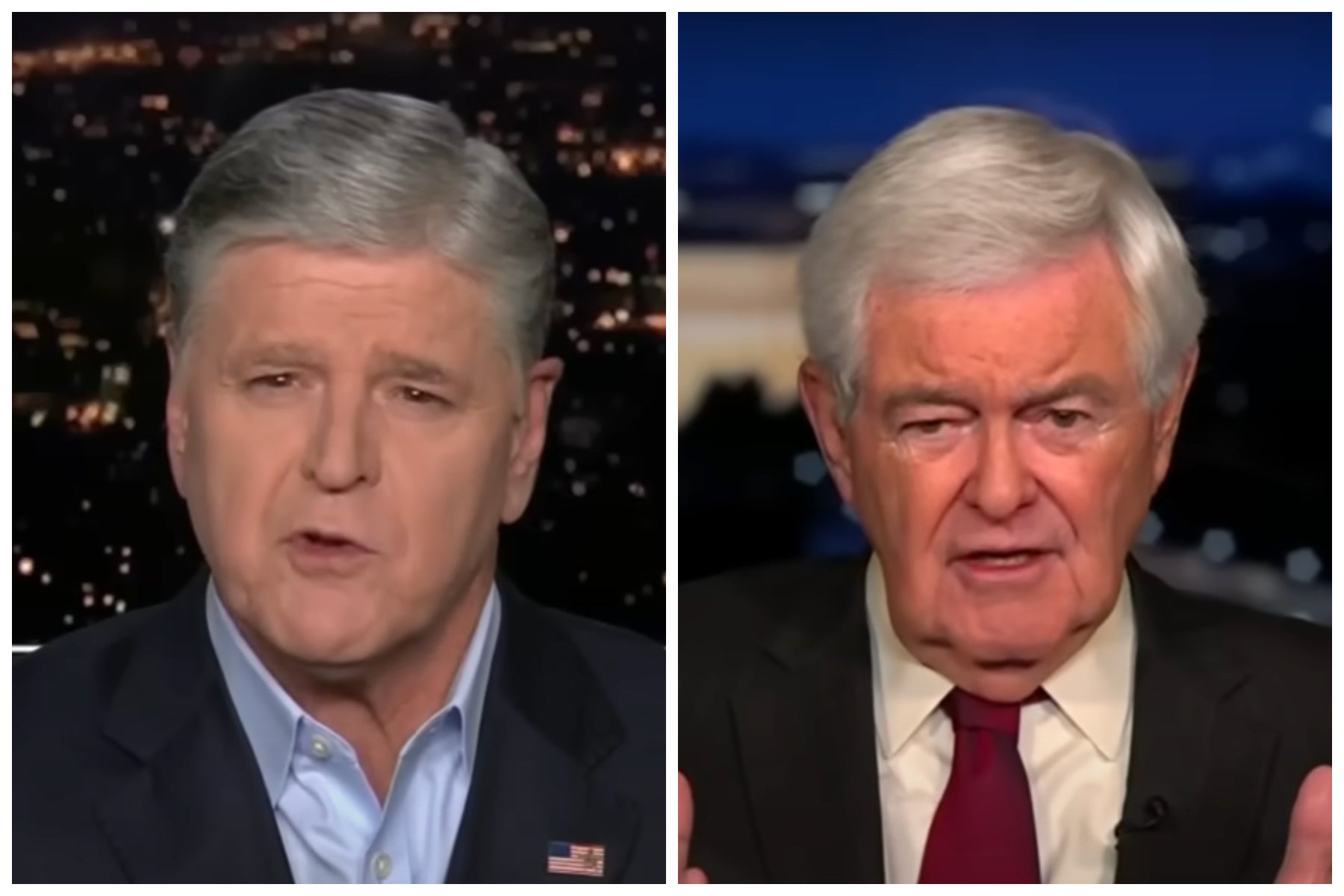 Fox News host Sean Hannity and former congressman Newt Gingrich criticized a Kamala Harris ad that encourages women to decide who to vote for on their own