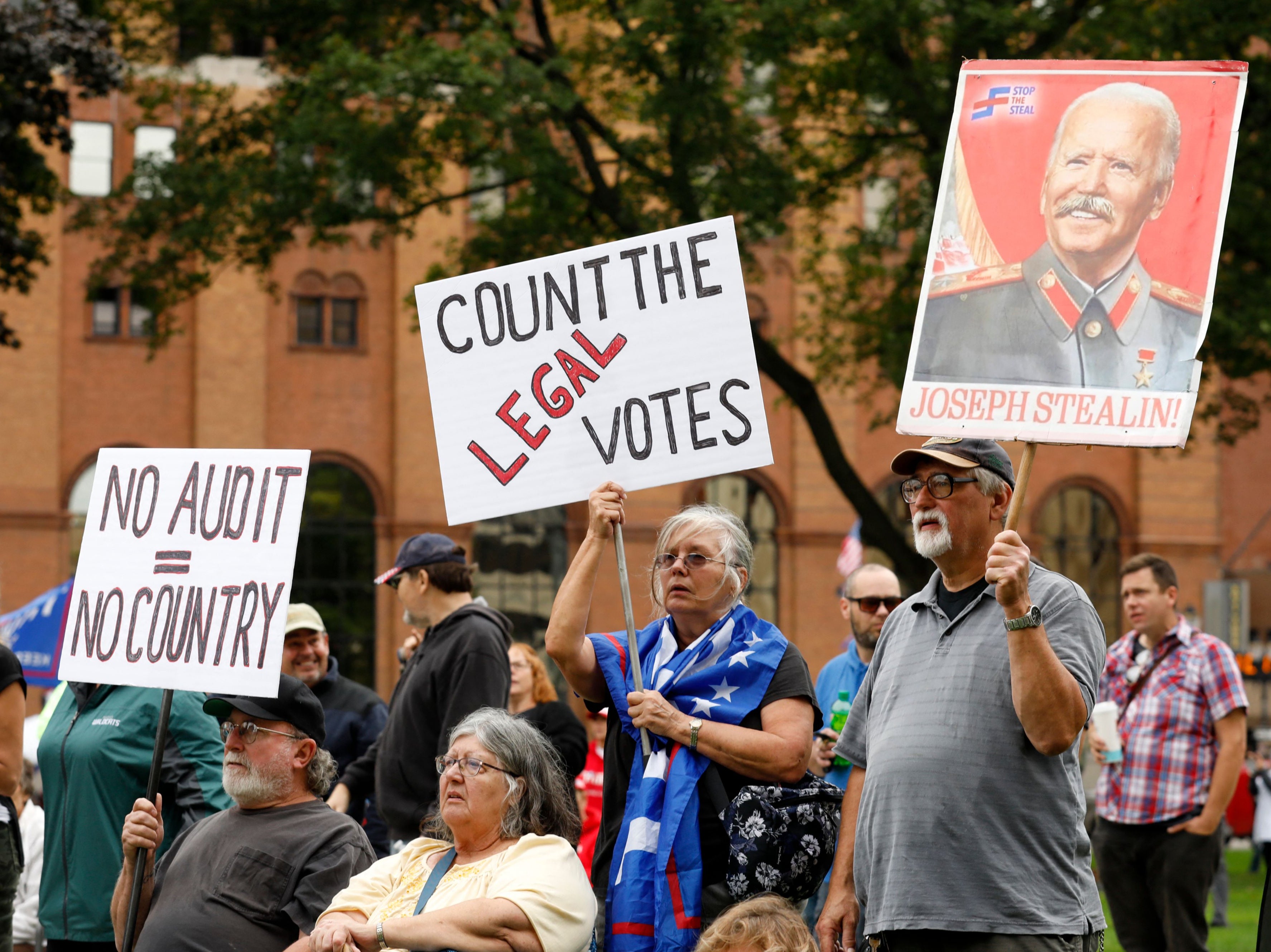 Trump protesters call for a ‘forensic audit’ of the 2020 election results