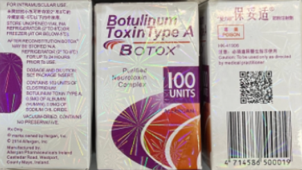 Counterfeit Botox, seen here in an FDA warning