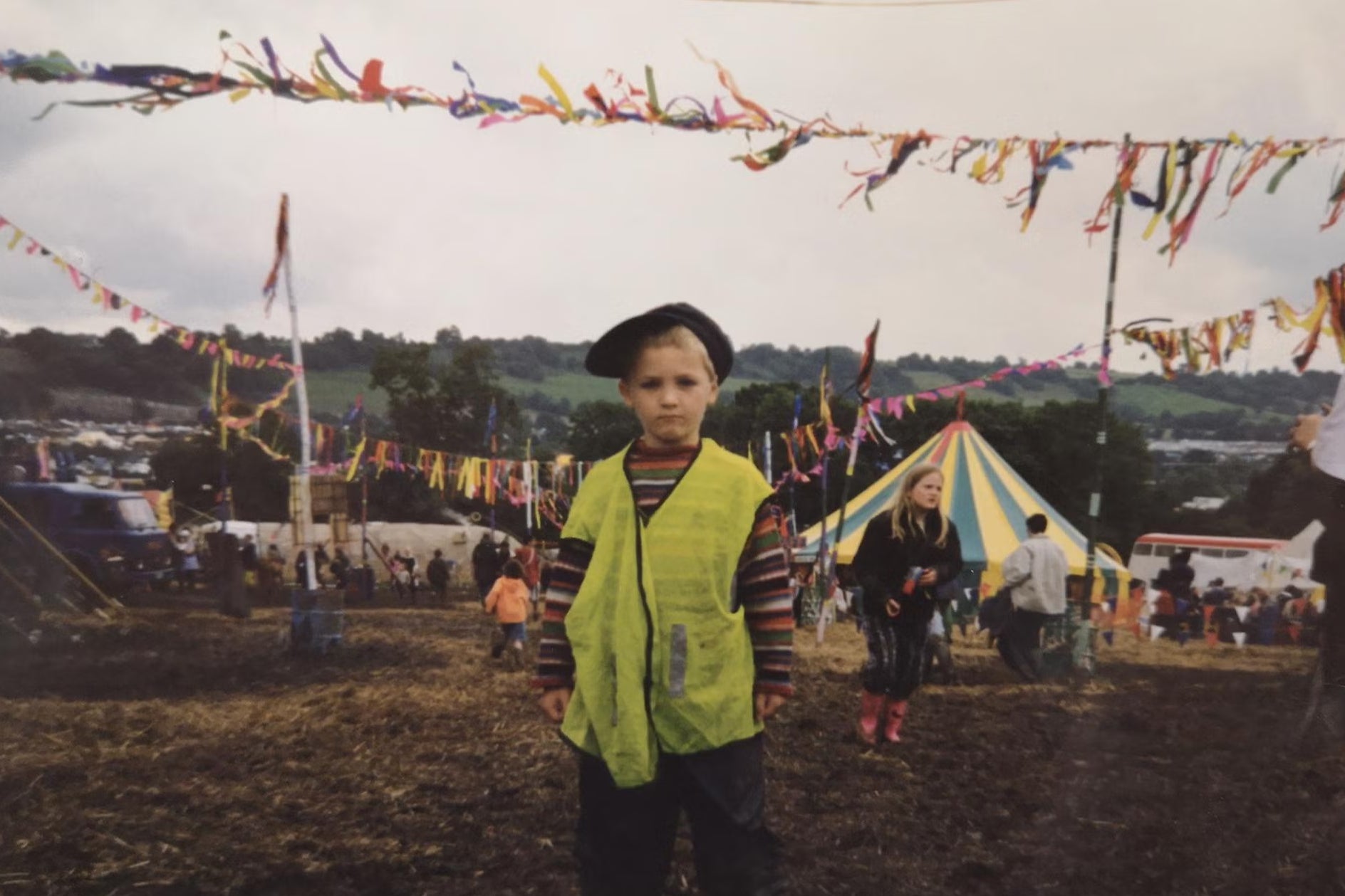 Let loose in the dream factory: the author, aged six at Glastonbury 1998