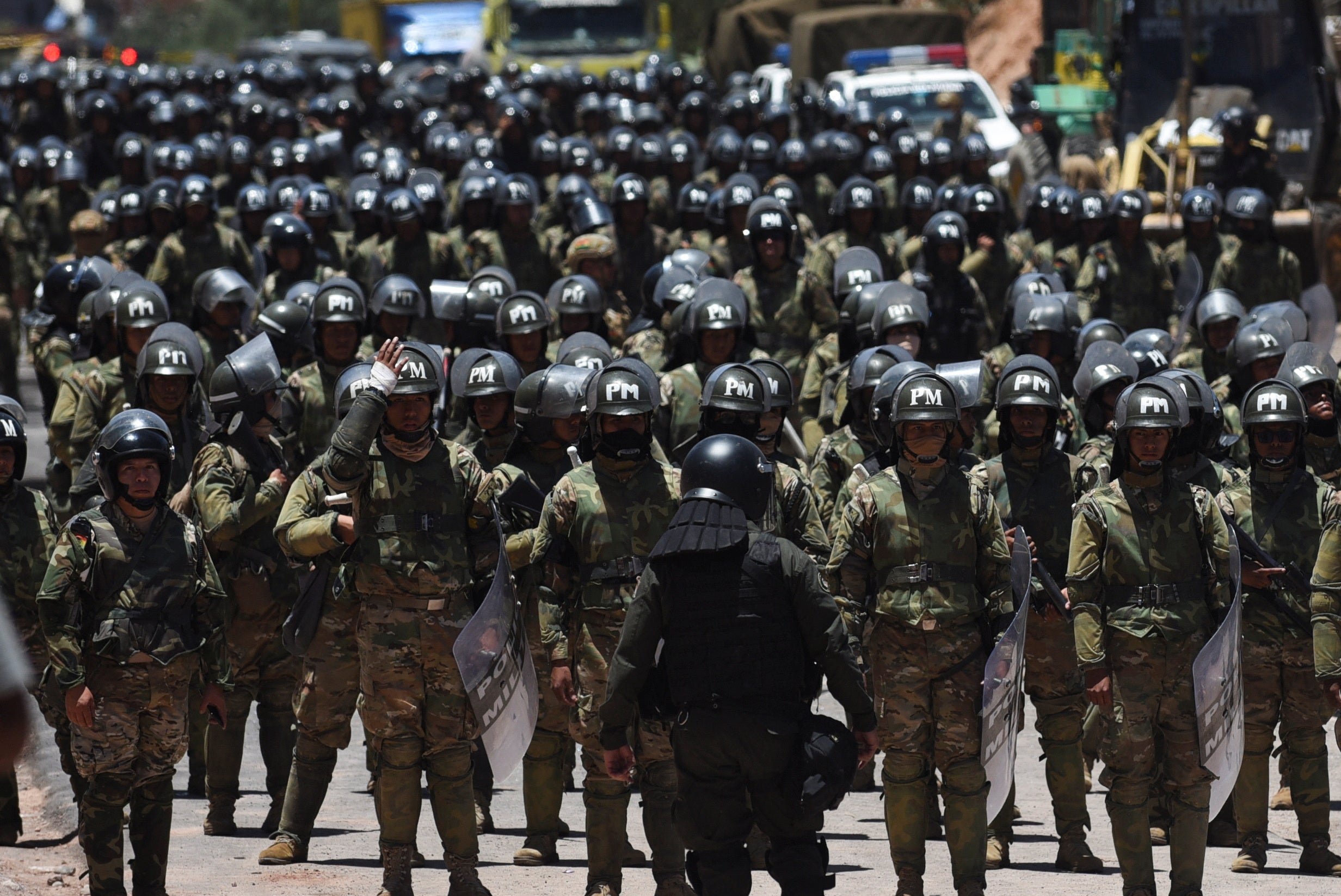 Demonstrators block roads amid rising political tensions, in Parotani