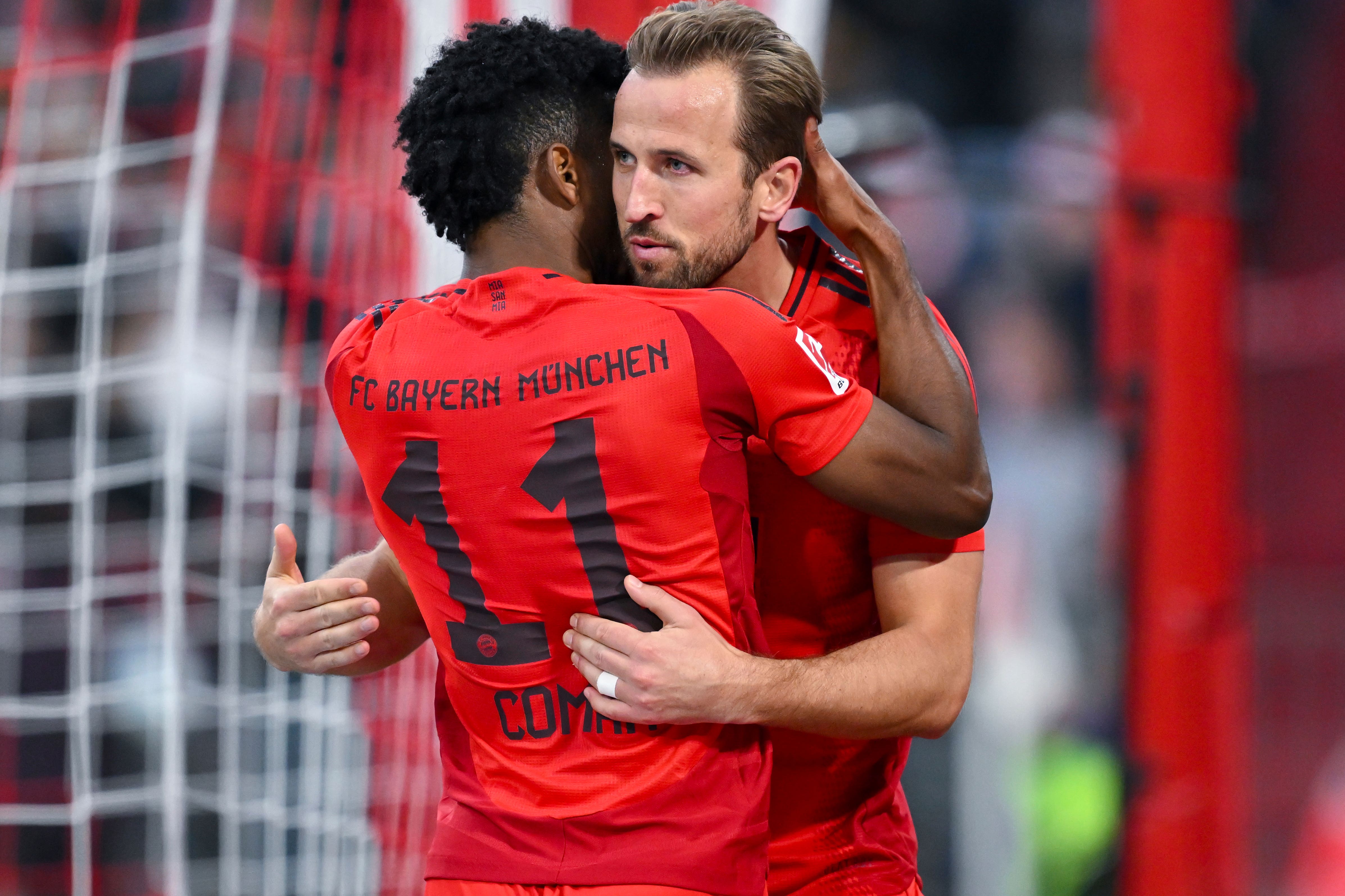 Kingsley Coman and Harry Kane were on the scoresheet as Bayern Munich beat Union Berlin (Sven Hoppe/AP)