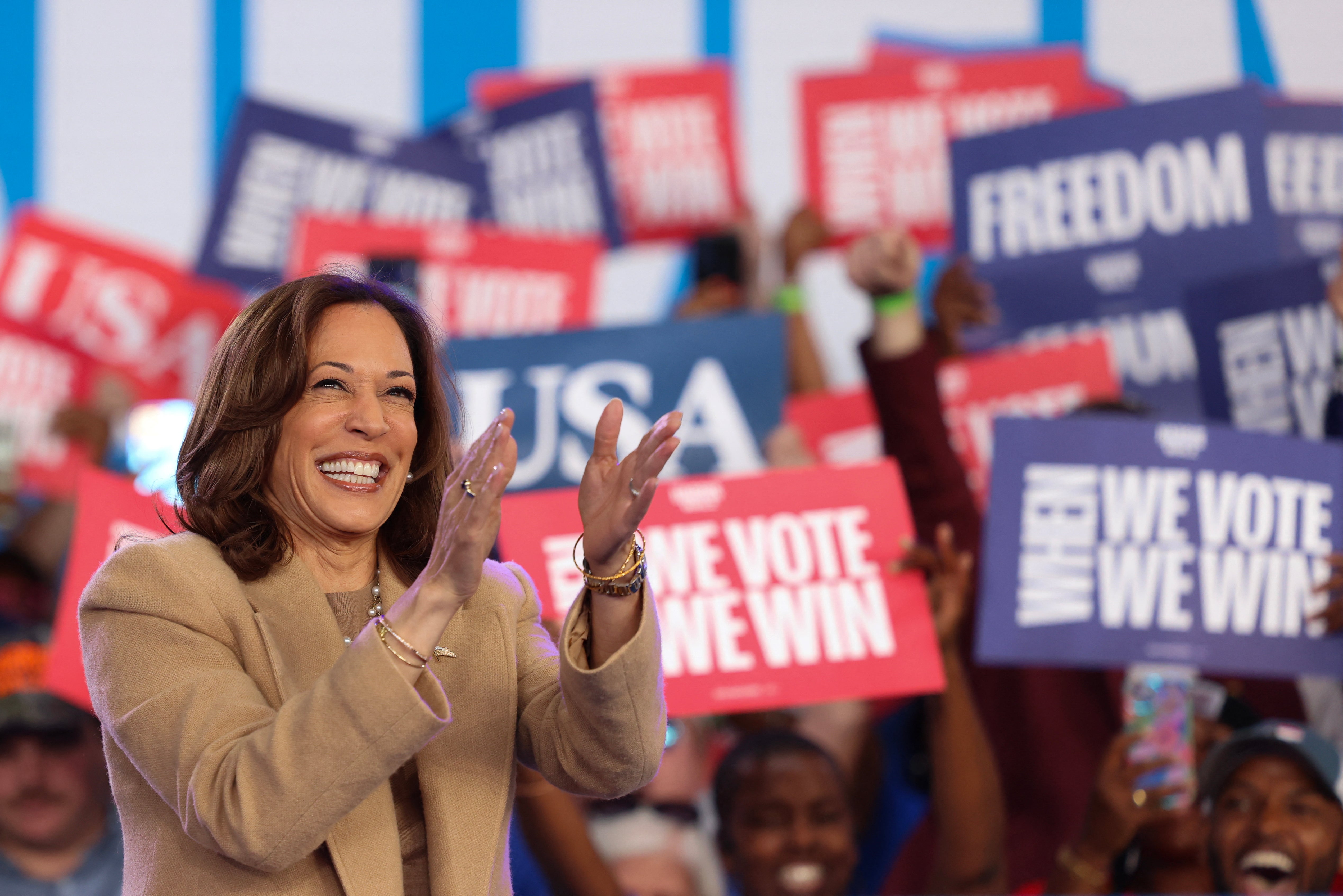 Vice President Kamala Harris has made reproductive rights and protecting democracy pillars of her campaign