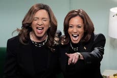 Kamala Harris gives herself pep talk in surprise SNL appearance