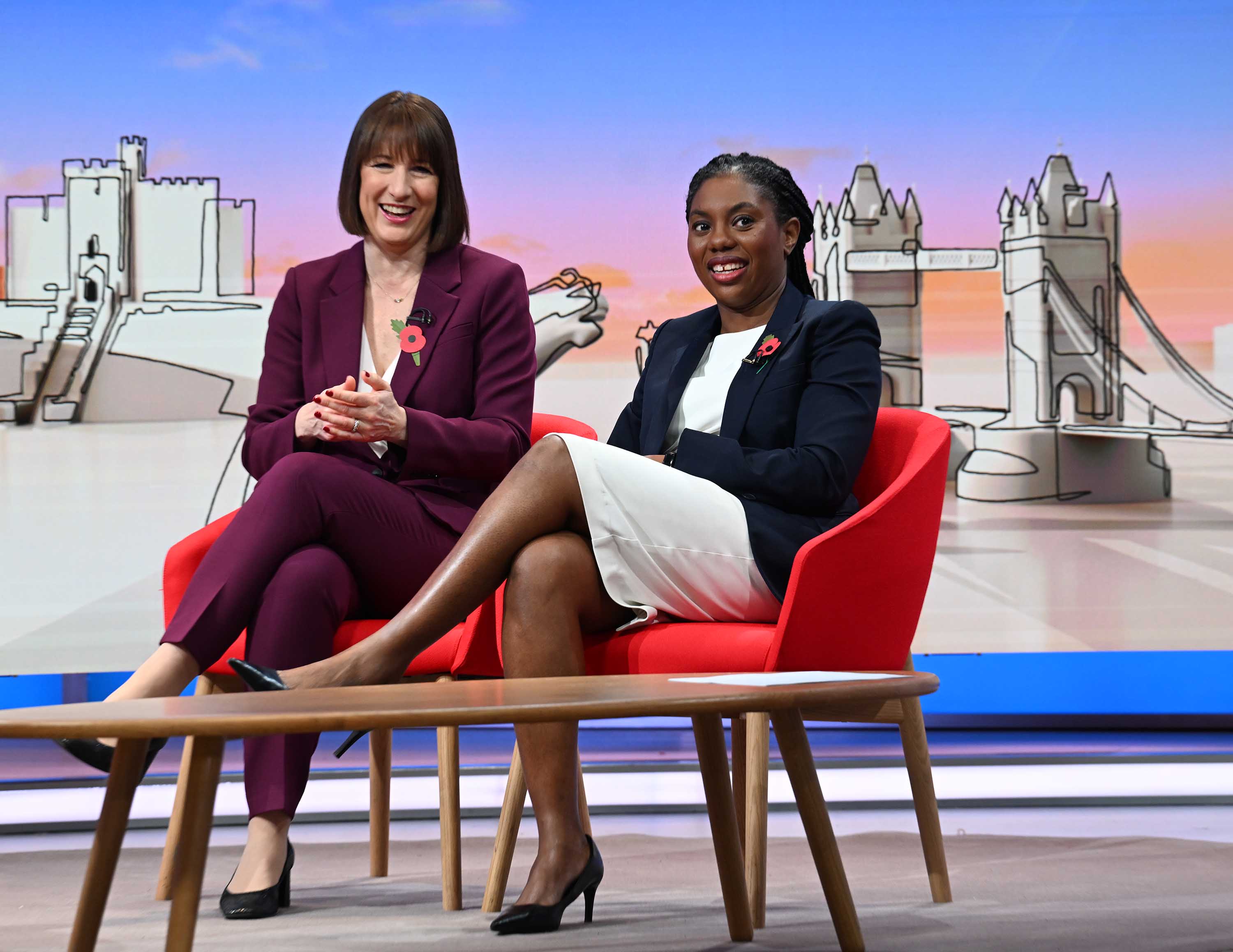 Rachel Reeves and Kemi Badenoch on ‘Sunday with Laura Kuenssberg’ last November