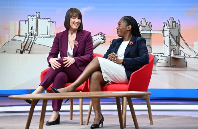 <p>Chancellor Rachel Reeves and new Conservative leader Kemi Badenoch on ‘Sunday with Laura Kuenssberg’ </p>