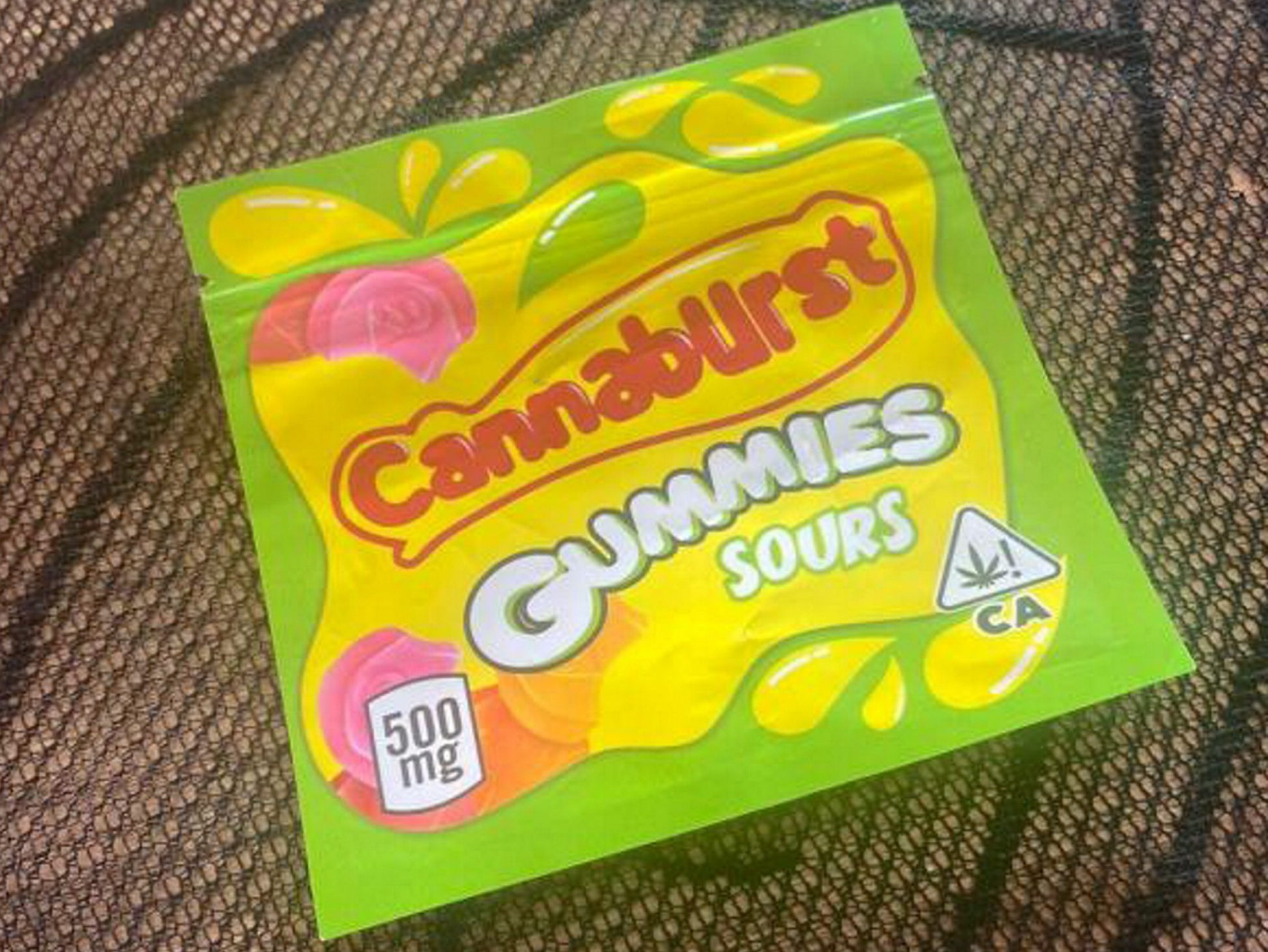 ‘Cannaburst’ resembles a Starburst packet but is believed to contain the Class B drug