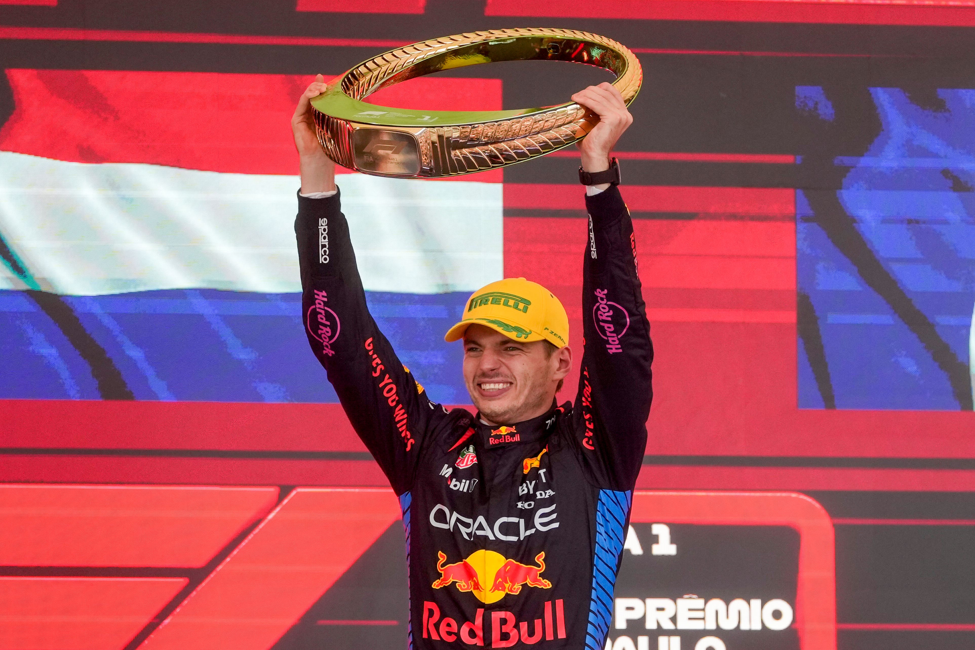 Red Bull driver Max Verstappen leads by 62 points with three races left