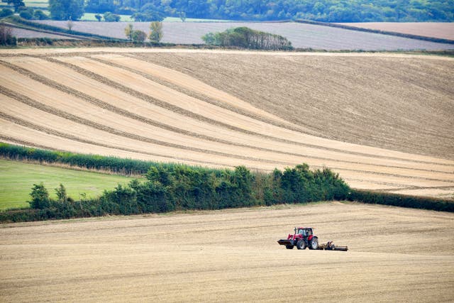 Farms will face inheritance tax on assets worth more than £1 million under plans unveiled in the Budget last week (Ben Birchall/PA)