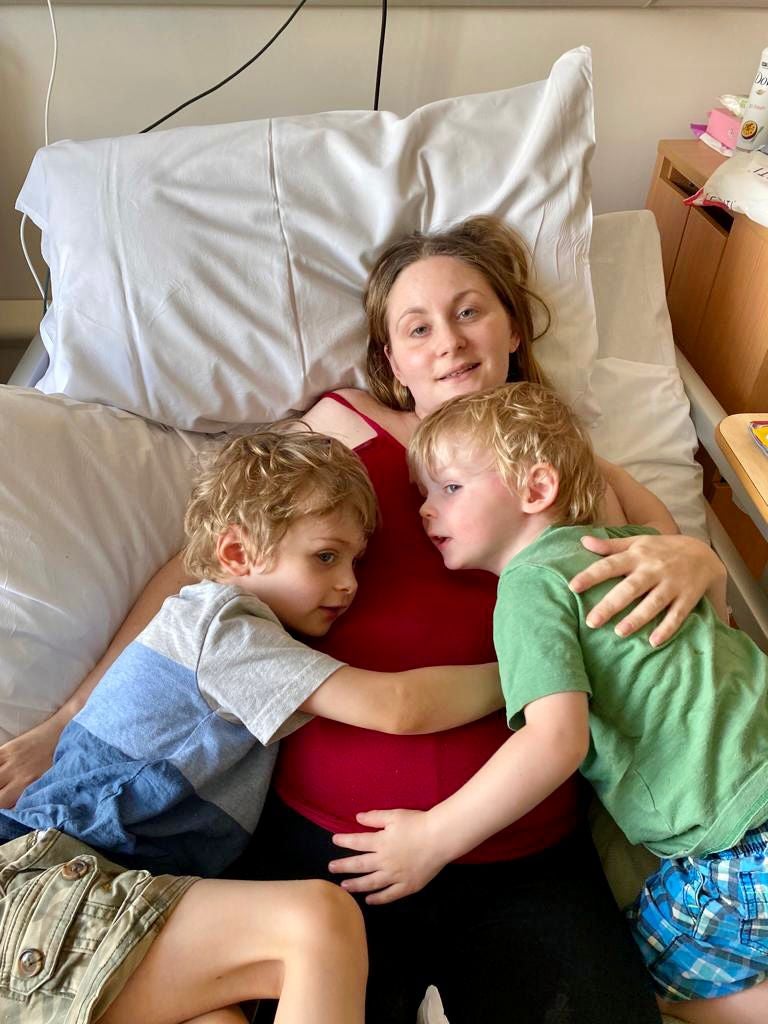 Charlotte collapsed while watching television with her children