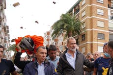 Spain’s royals face brunt of growing public anger at politicians over flooding disaster