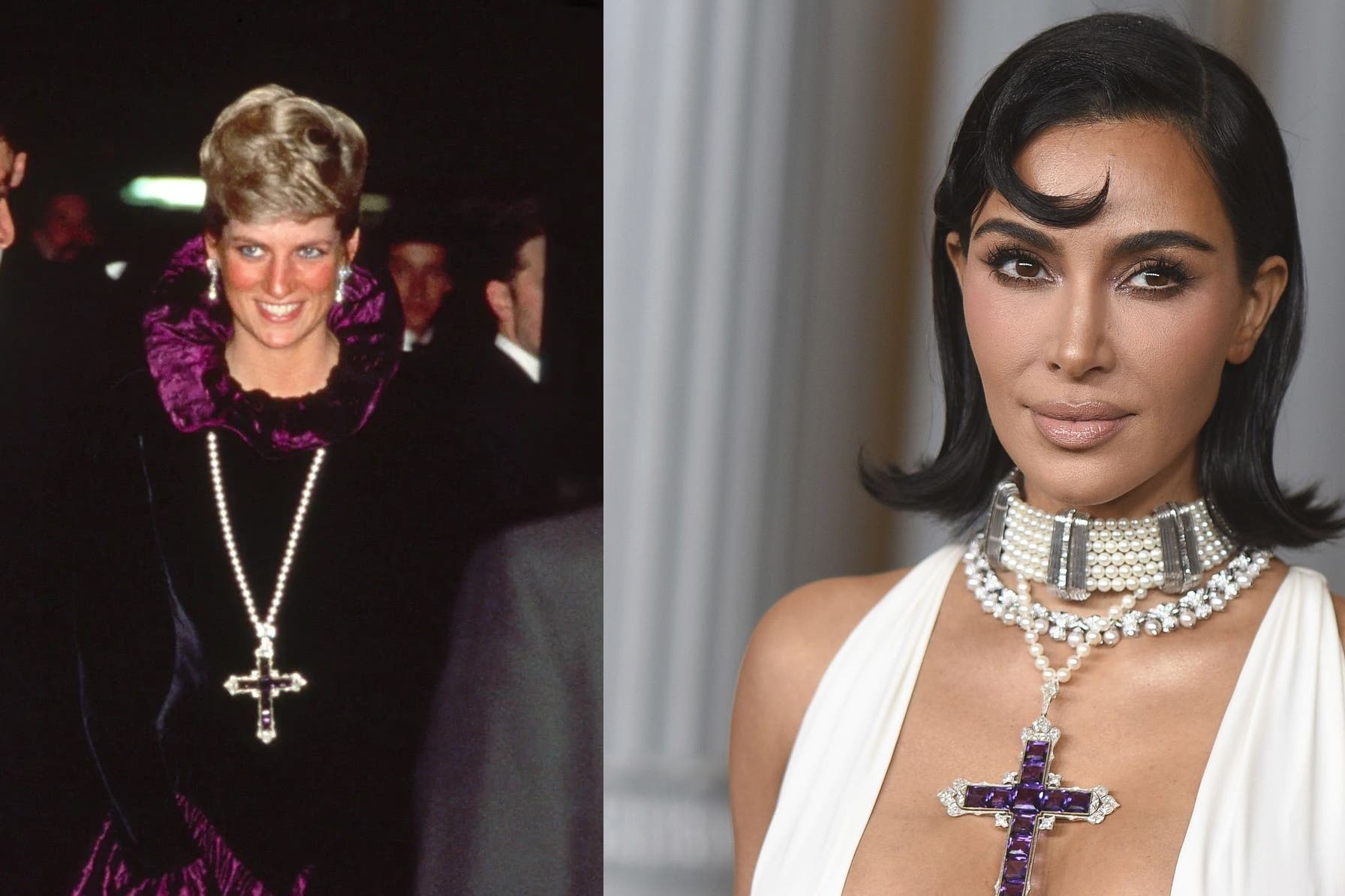 Kardashian wore Diana’s necklace 27 years after the Princess’ death (Sotheby’s/Richard Shotwell AP/PA)