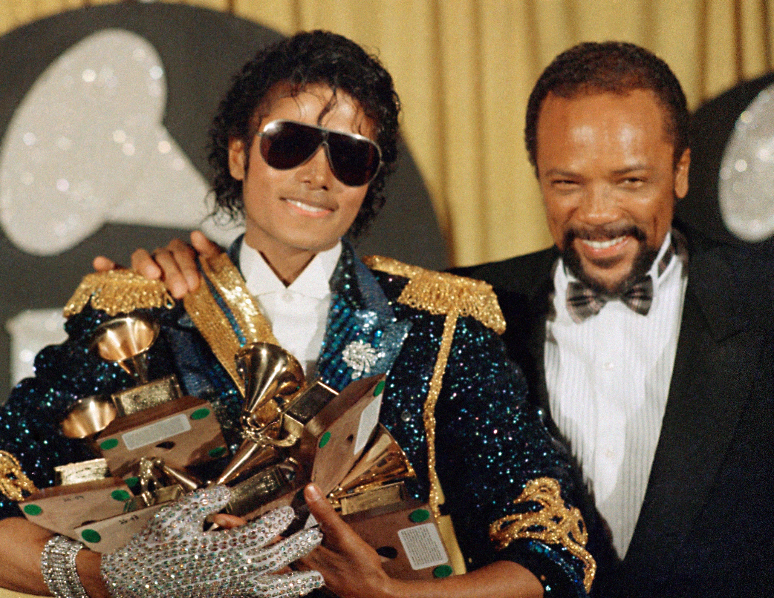 Quincy Jones (right) produced Michael Jackson's 1982 album Thriller, the best-selling record of all time