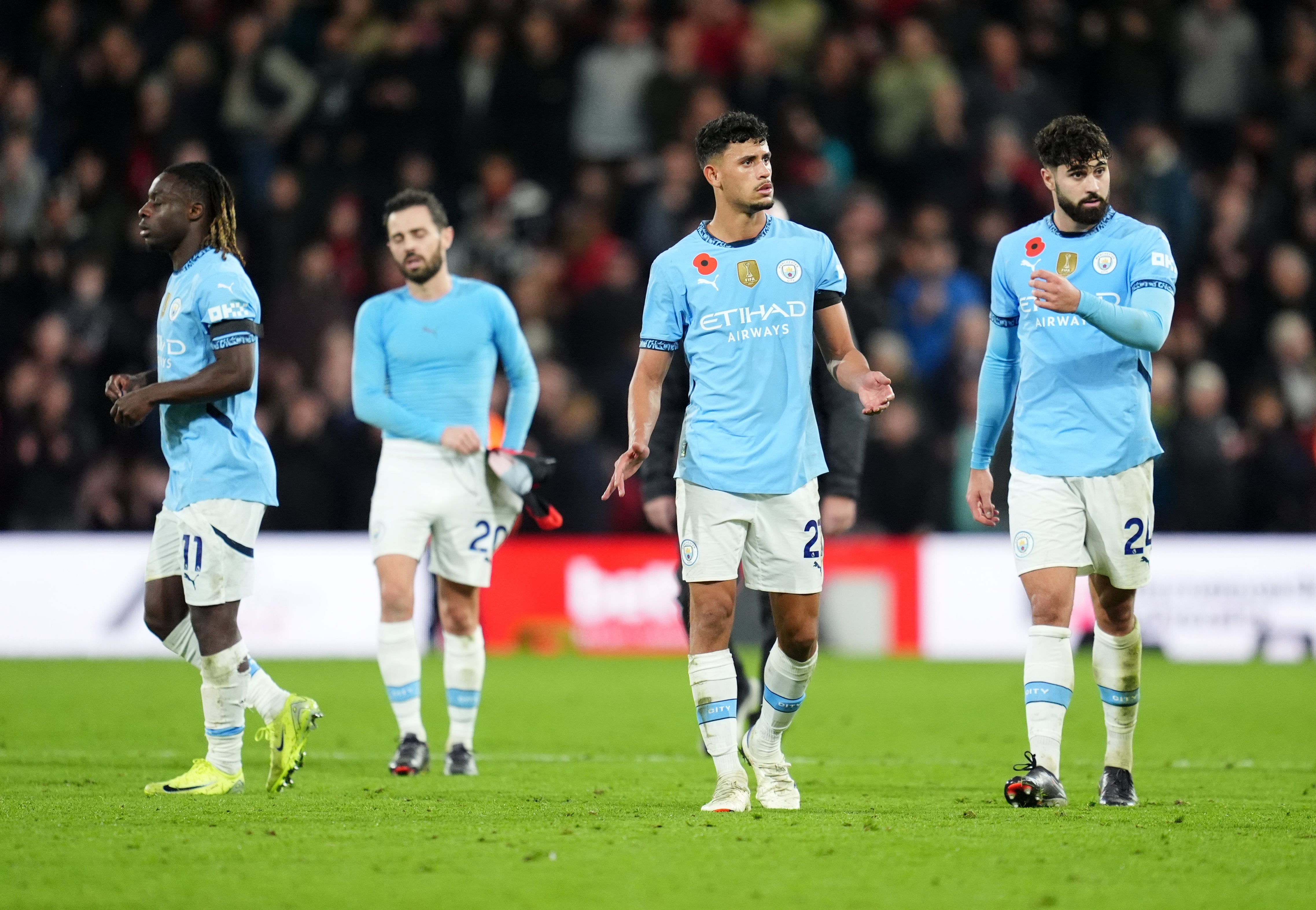 City were beaten by Bournemouth on the weekend