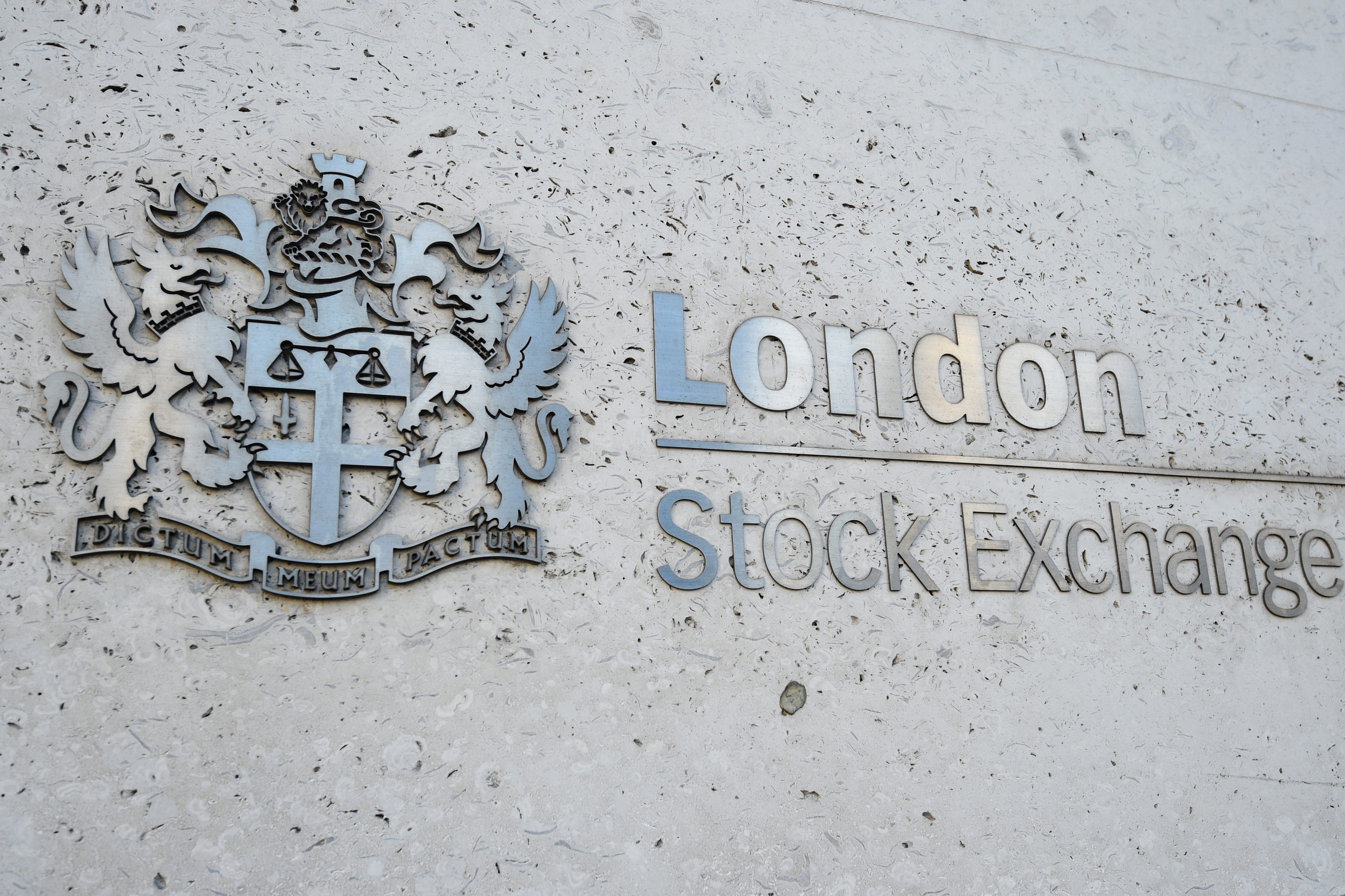 The London Stock Exchange sign in the City of London (Kirsty O’Connor/PA)