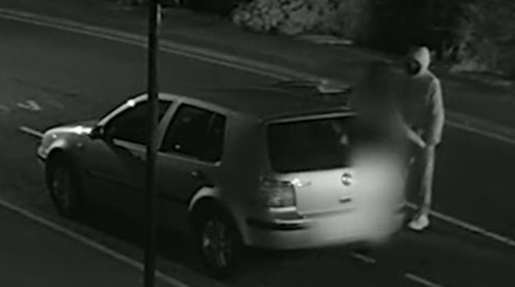 CCTV caught the moment Mohammed lured the lone woman into his Volkswagen Golf