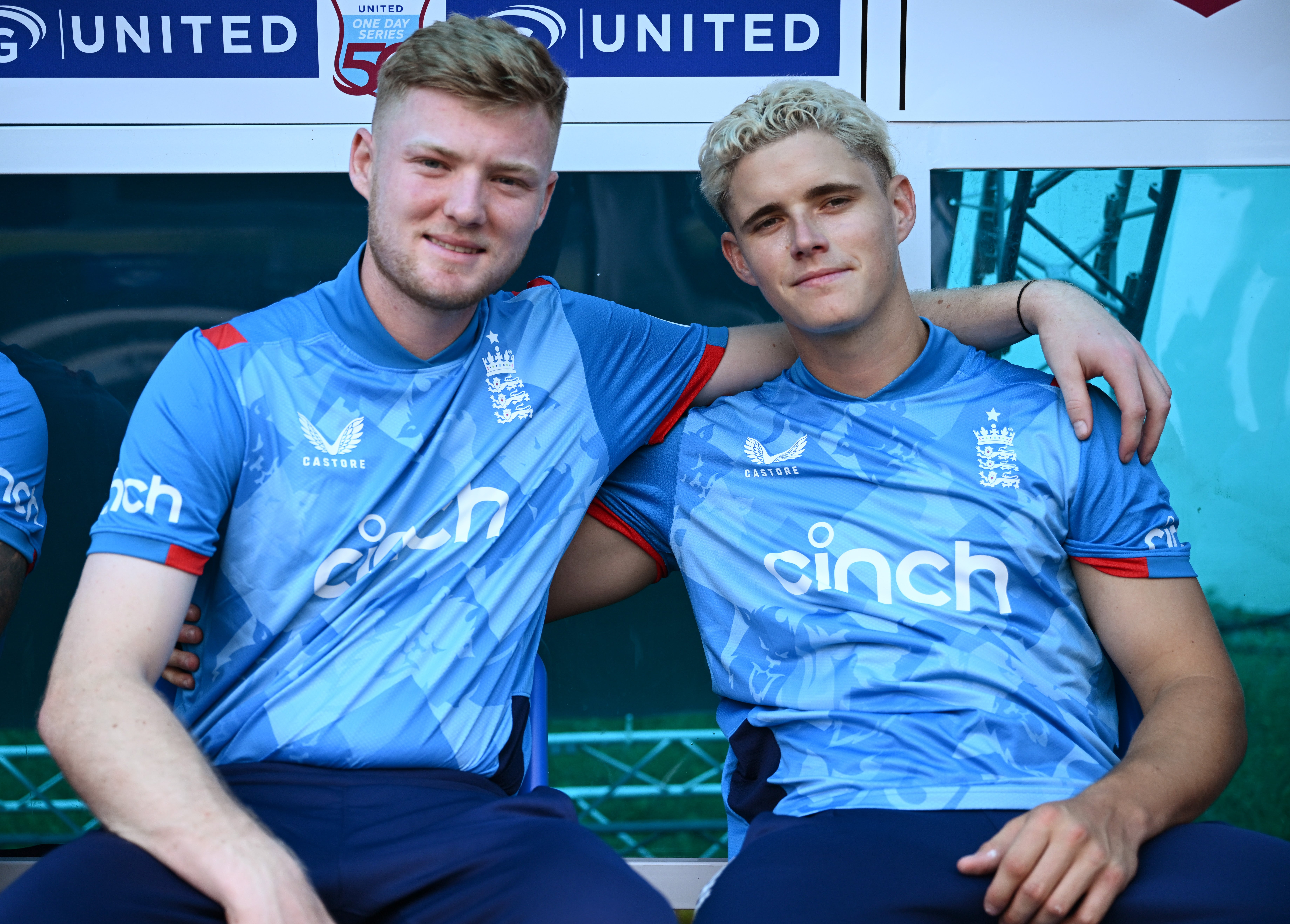 Warwickshire players Dan Mousley and Bethell during the first ODI between the West Indies and England