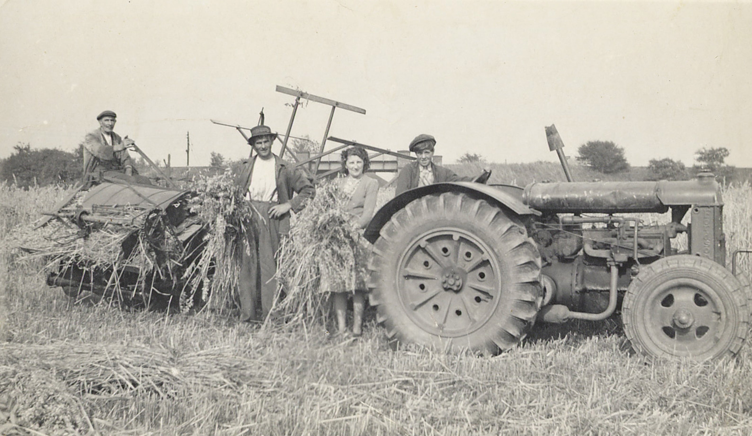 Richard’s family tending to their land in the early 1950s