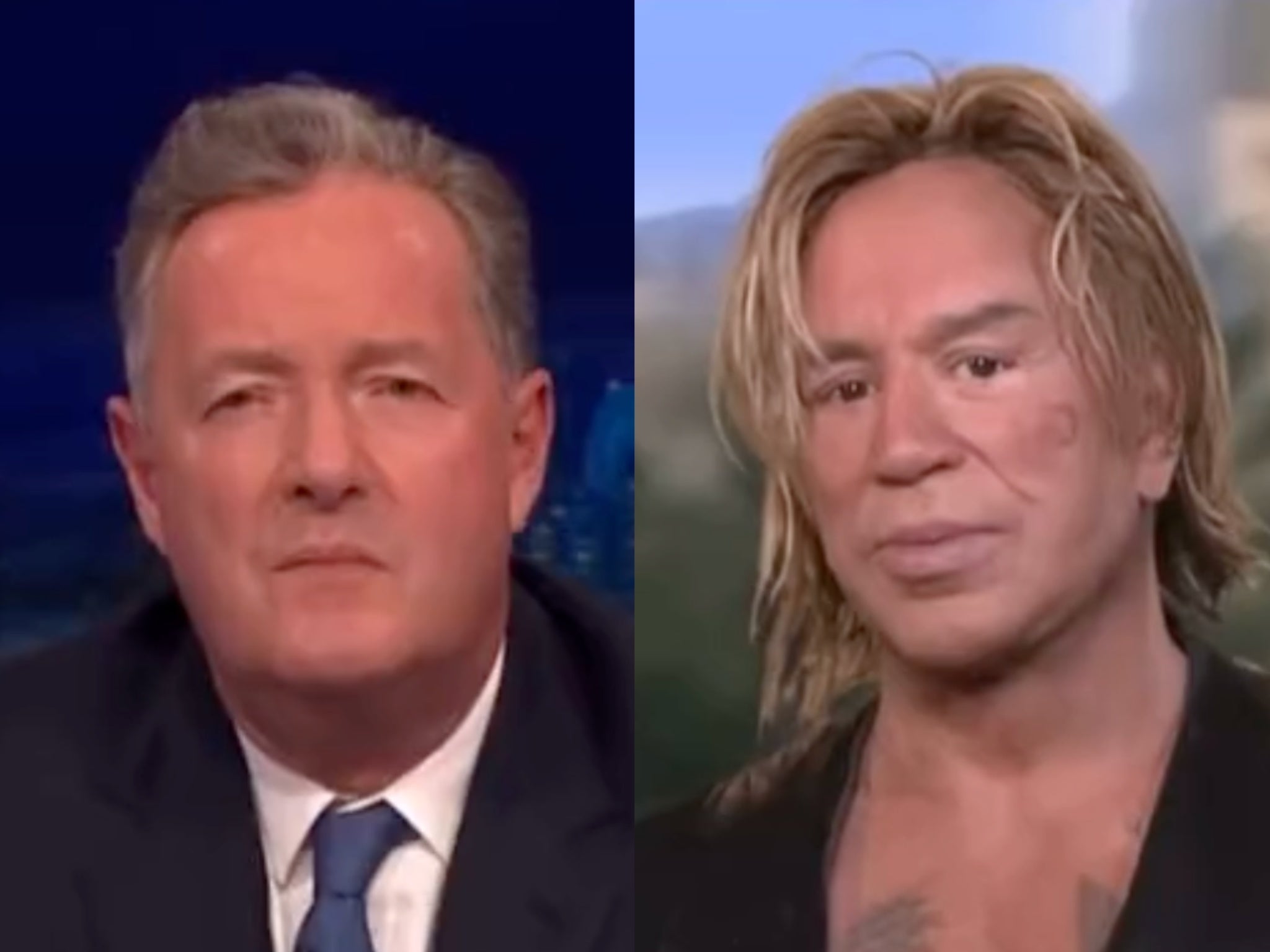 Piers Morgan interviewed Mickey Rourke back in 2022