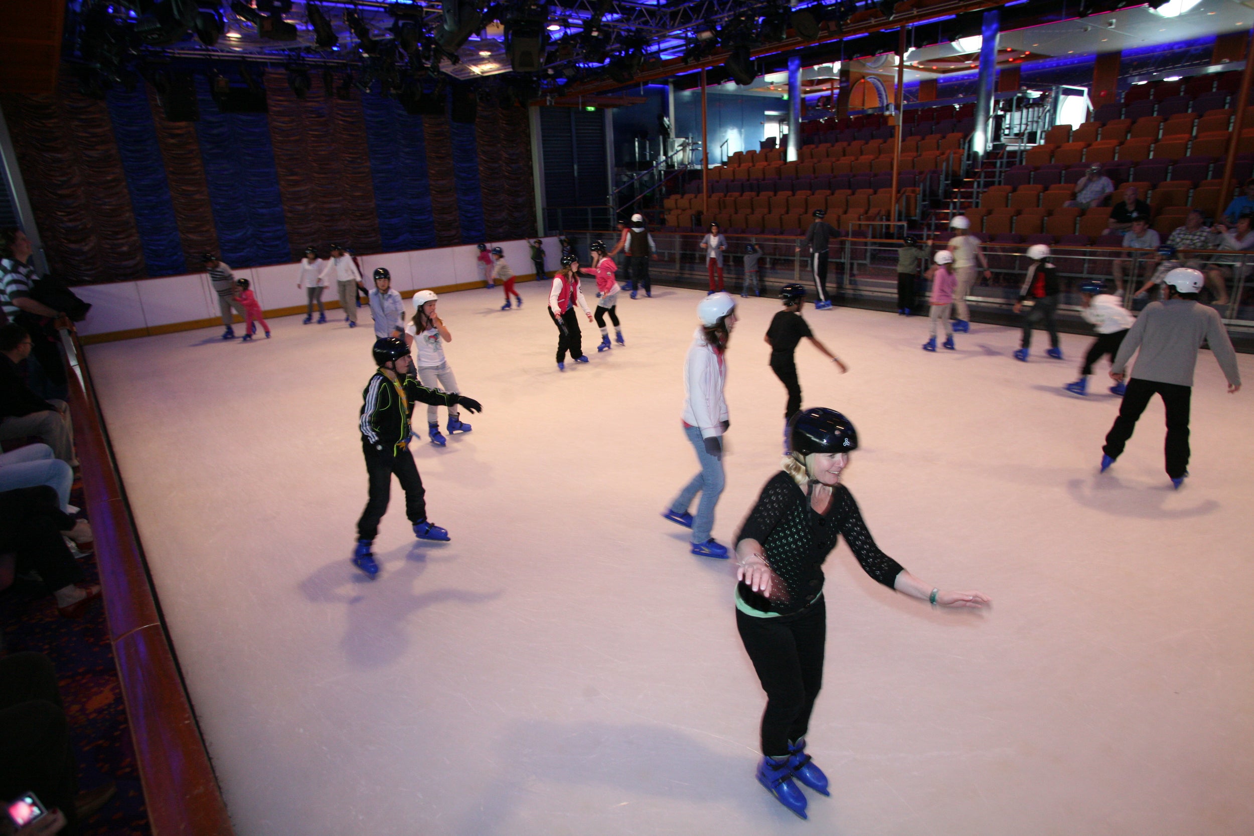 Festive activities on Liberty of the Seas include ice skating