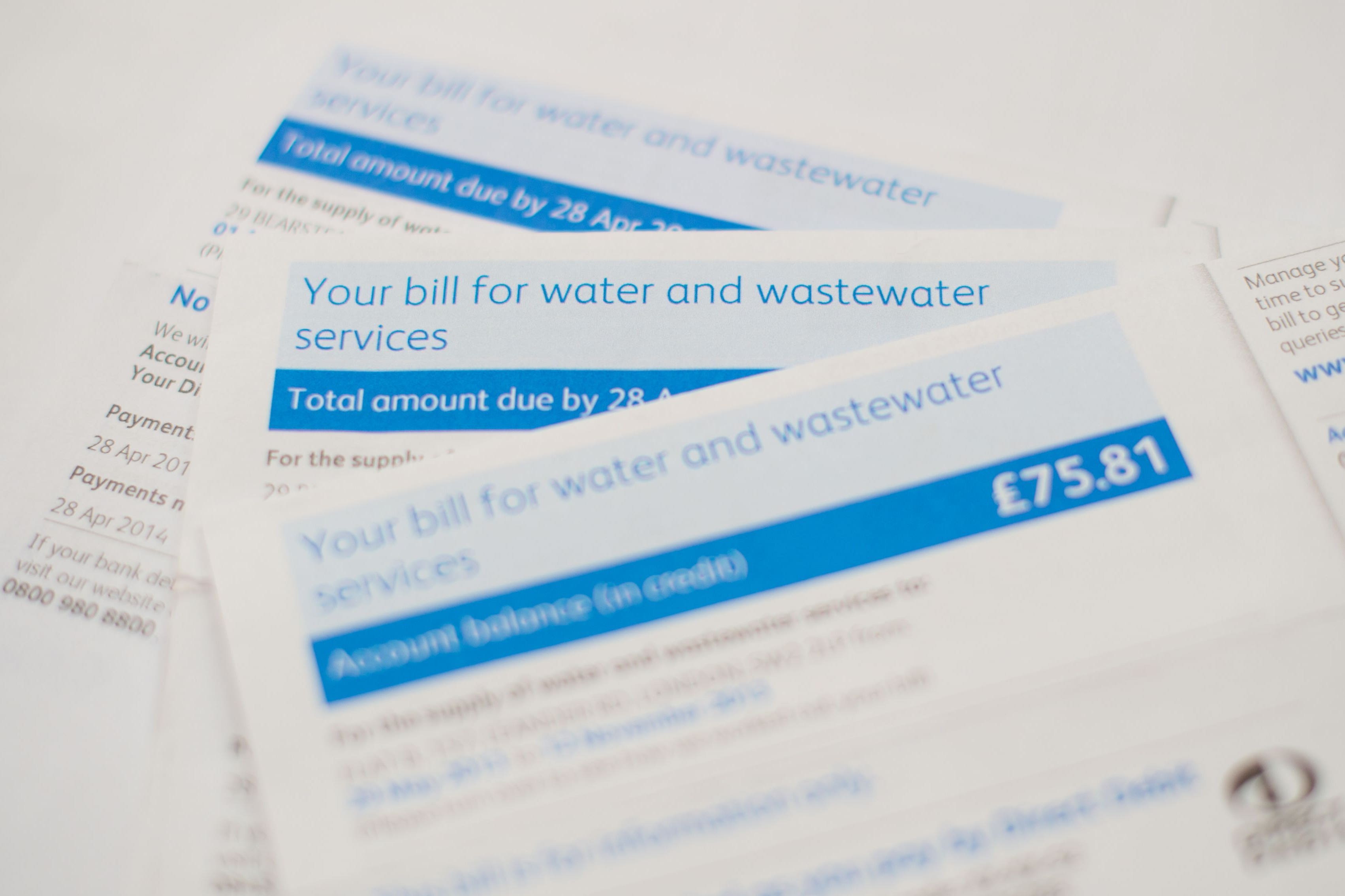 Water bills are set to go up (PA)